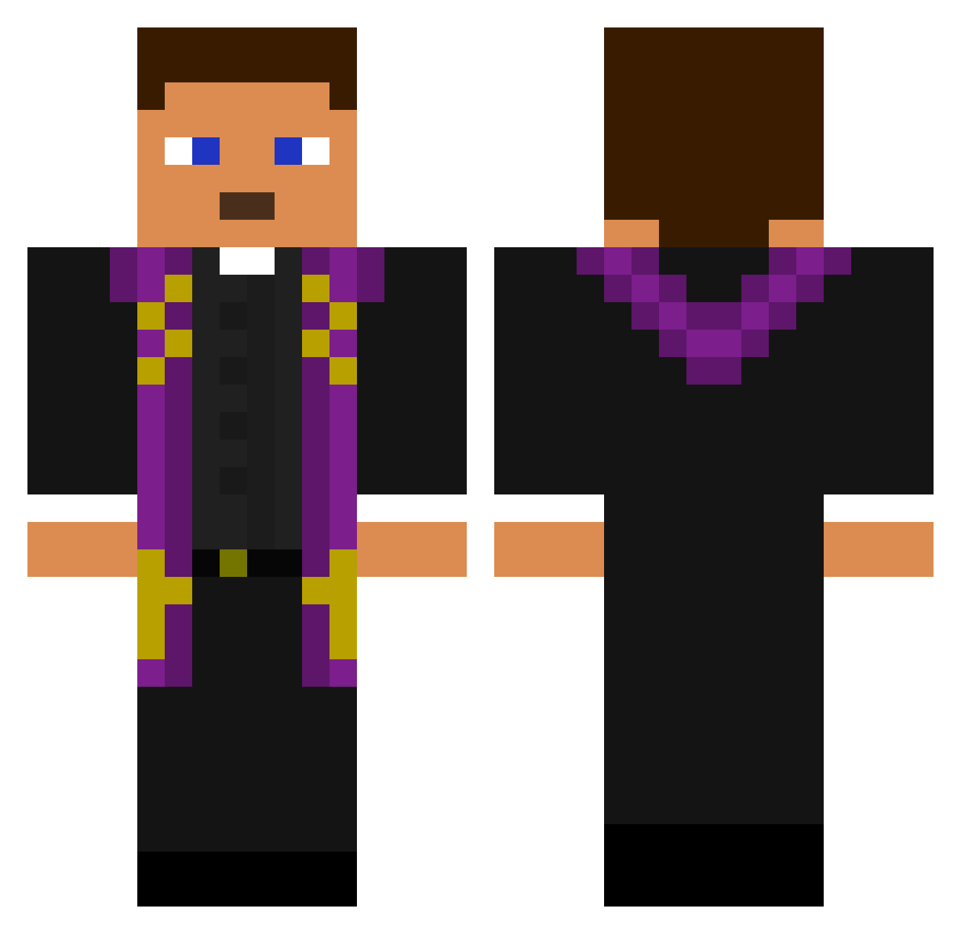 John3_17_19 Minecraft skin, front and back view