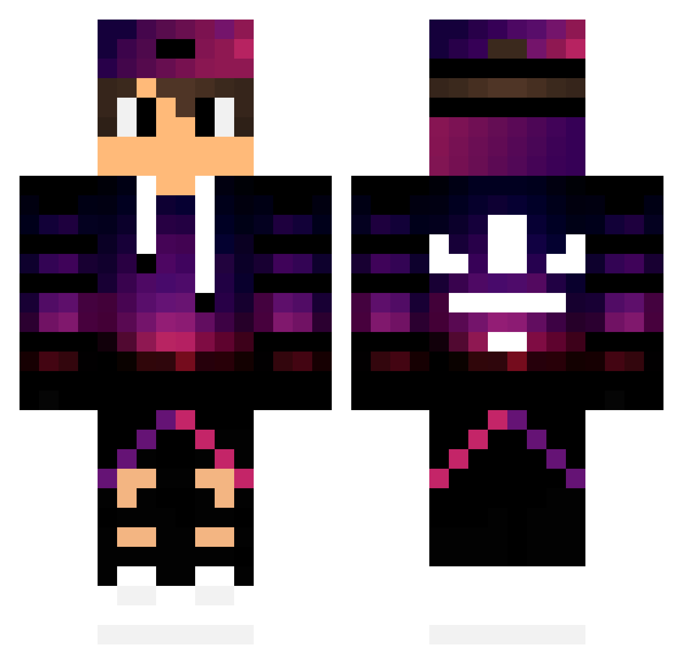 Gylius Minecraft skin, front and back view