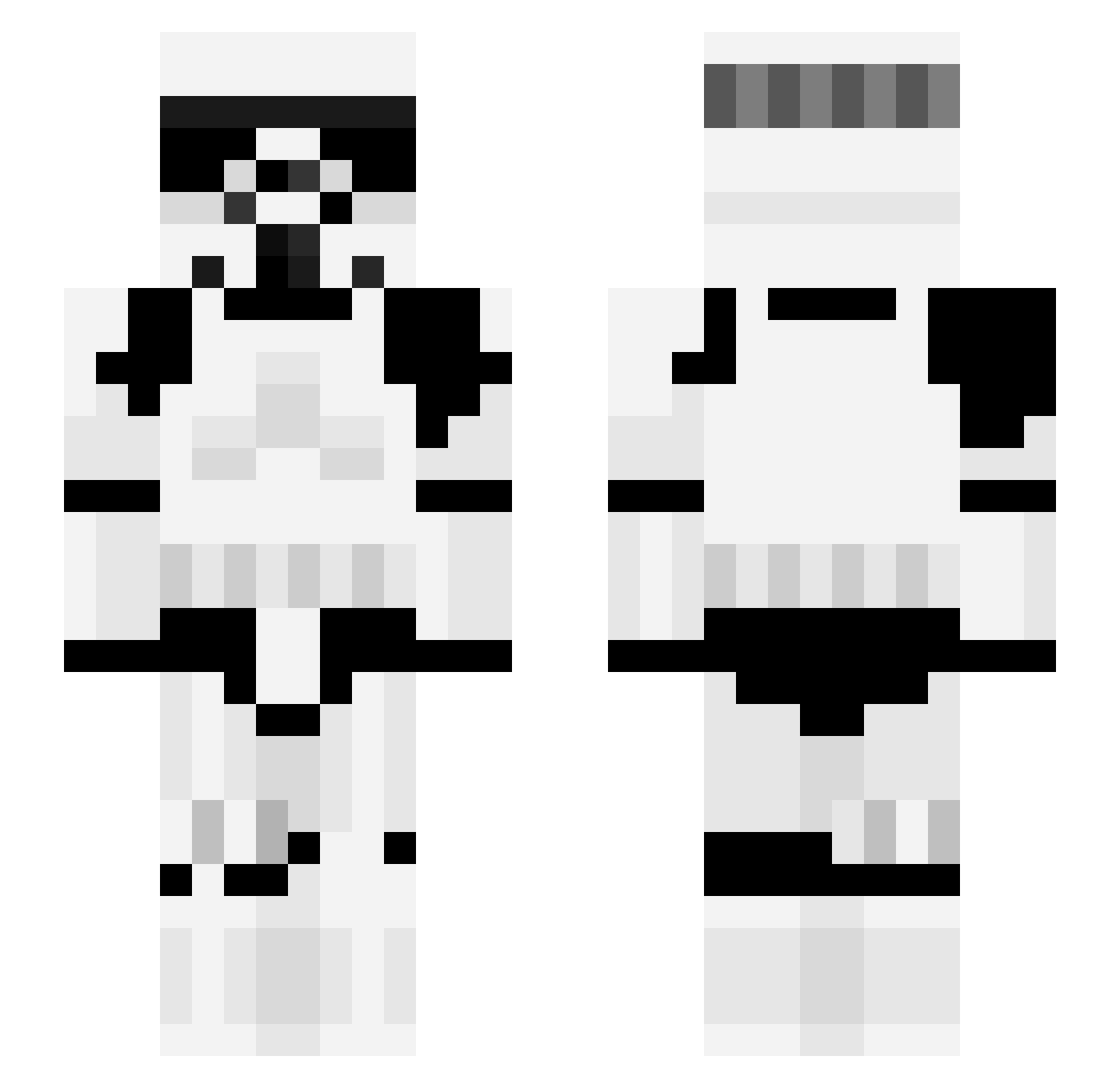 Z1ch Minecraft skin, front and back view