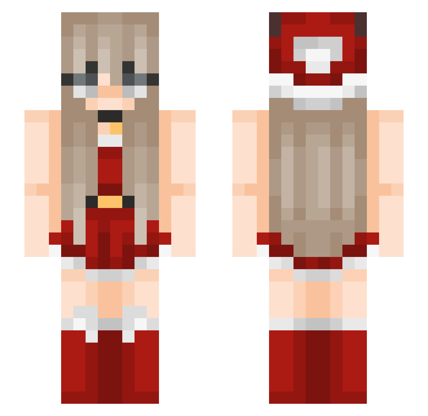 violetpies Minecraft skin, front and back view