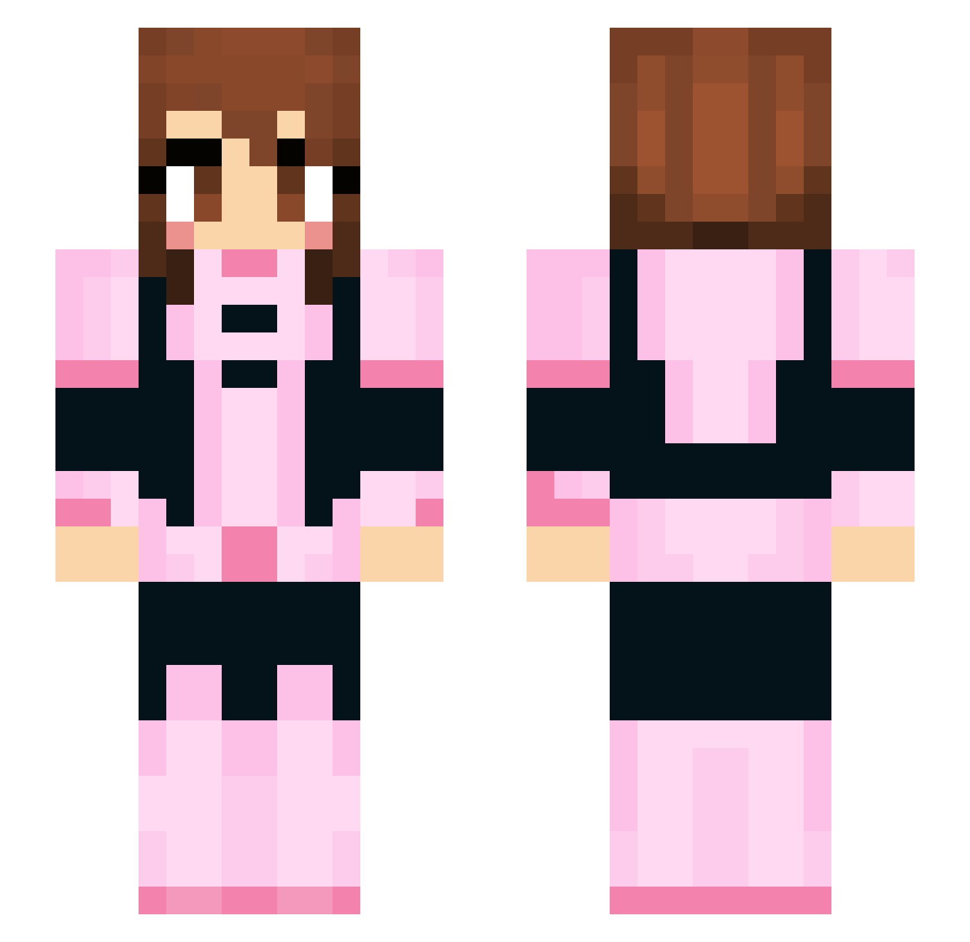 Blockbuster_Cam Minecraft skin, front and back view