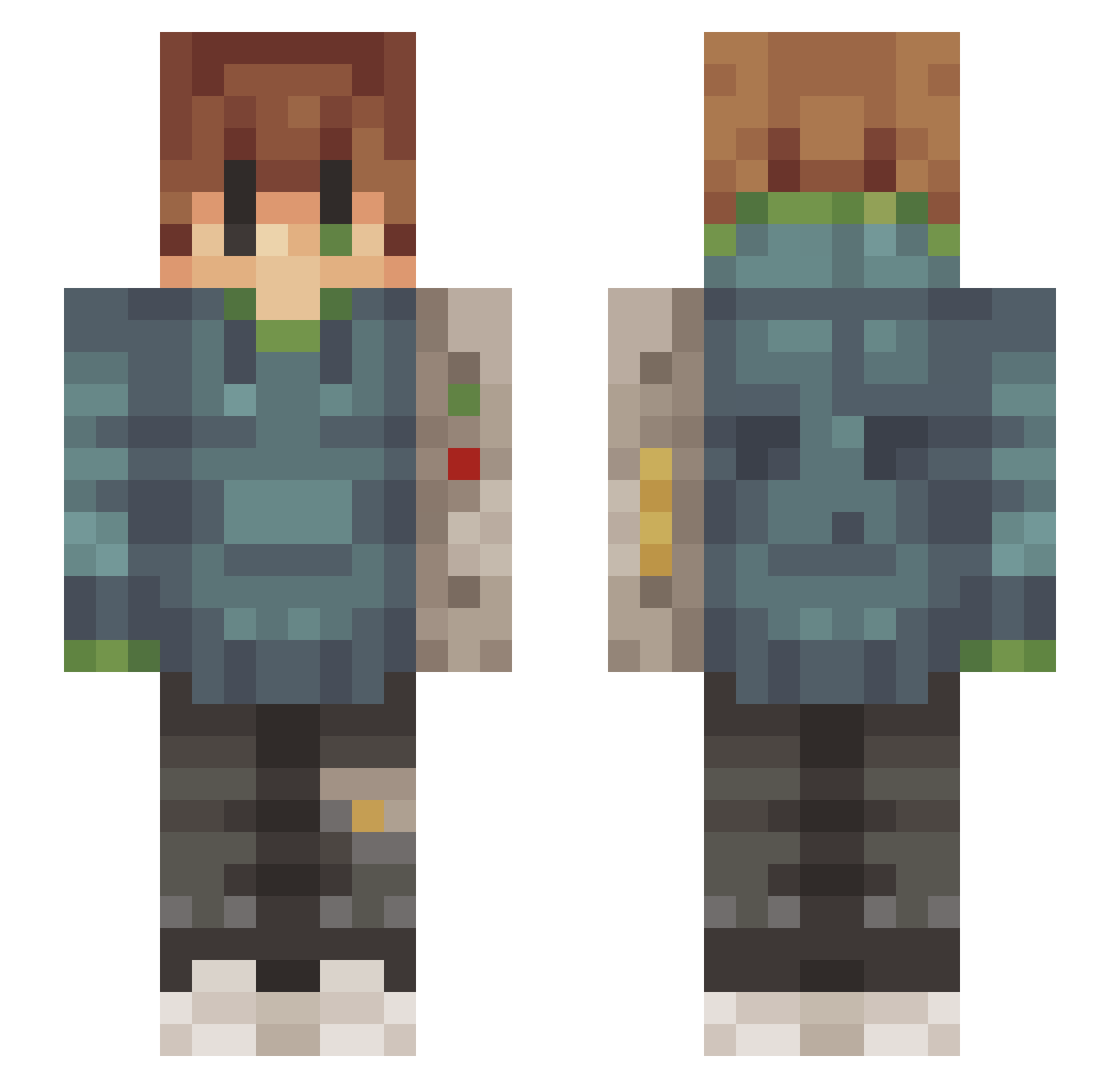 RVN_IV Minecraft skin, front and back view