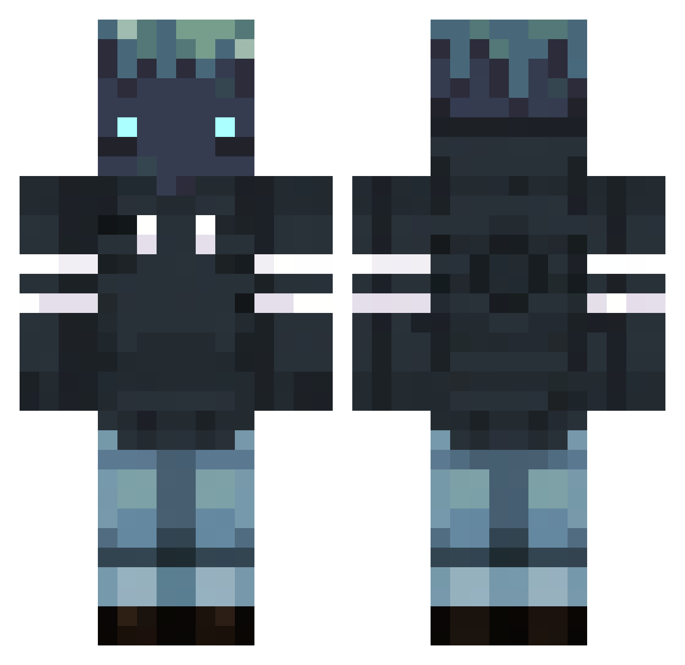 R3alLayZ Minecraft skin, front and back view