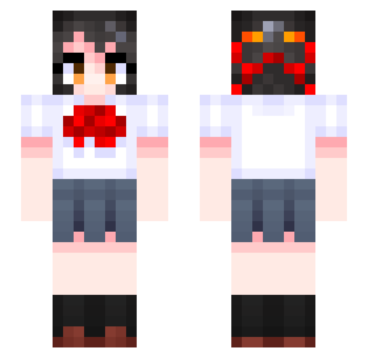 jhyunpark Minecraft skin, front and back view