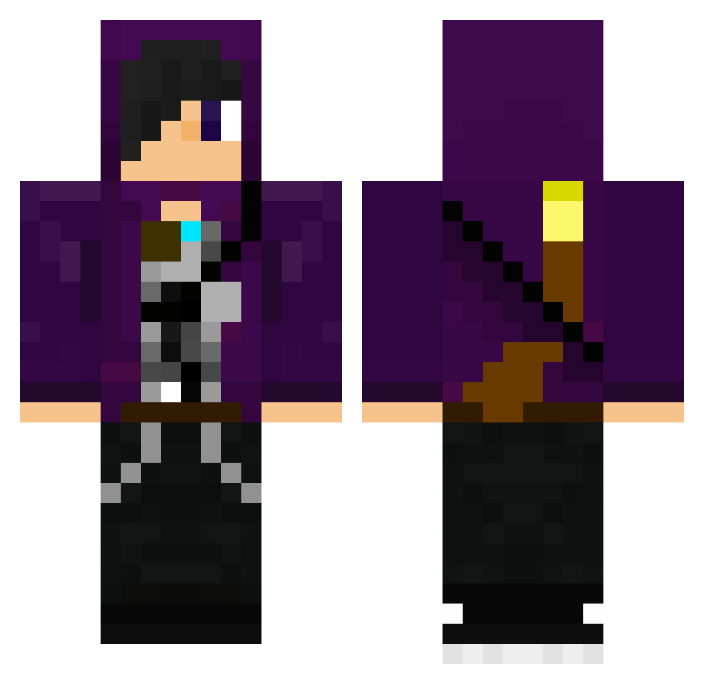 spyglass Minecraft skin, front and back view