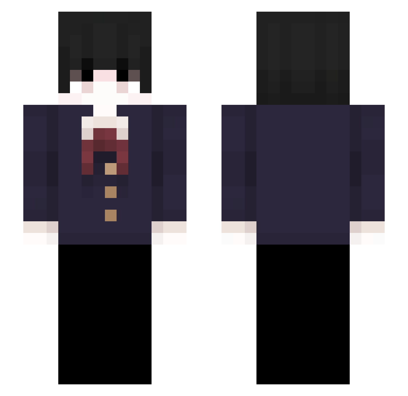 _xvwiiw_ Minecraft skin, front and back view