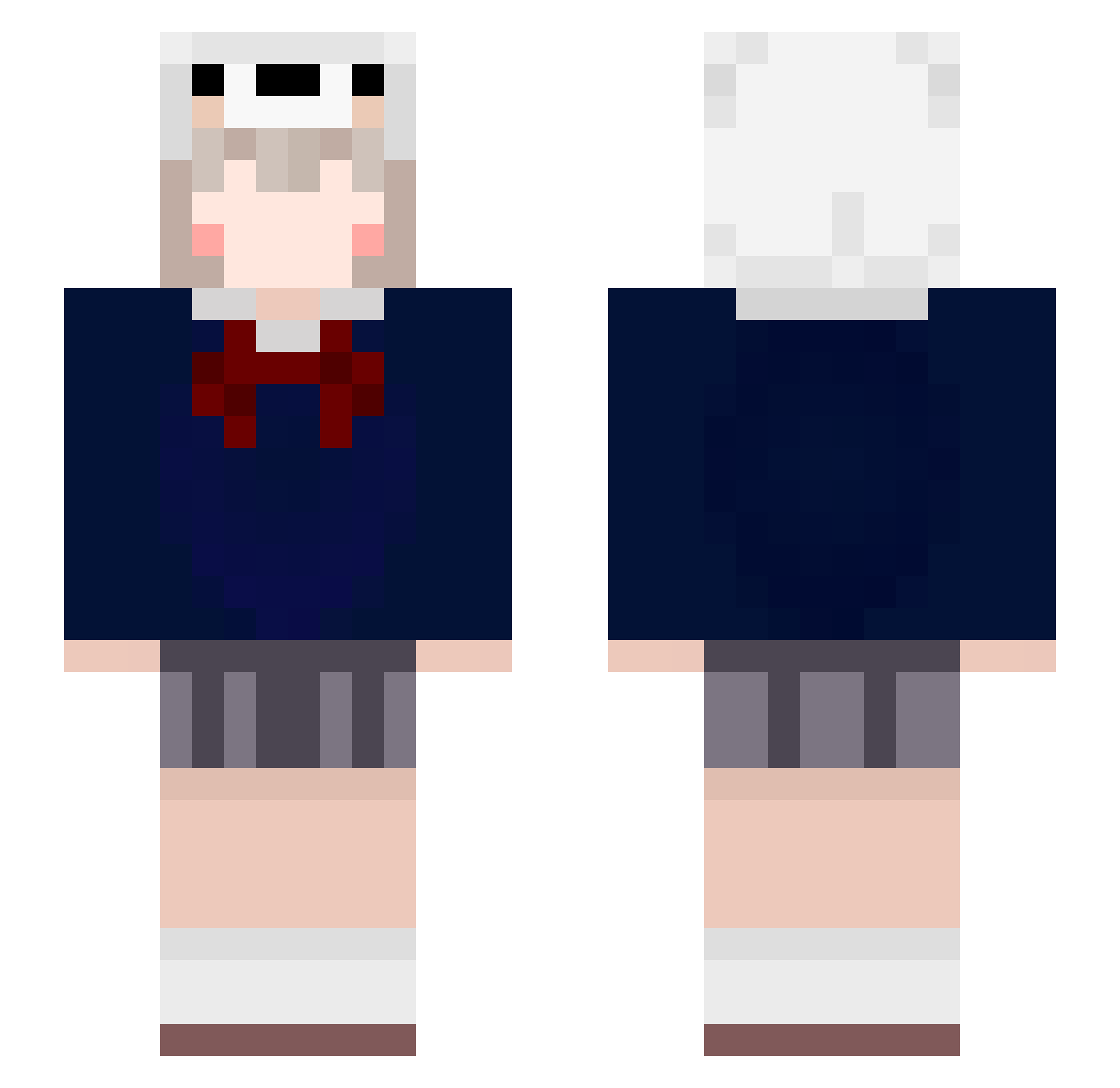 Jk______________ Minecraft skin, front and back view