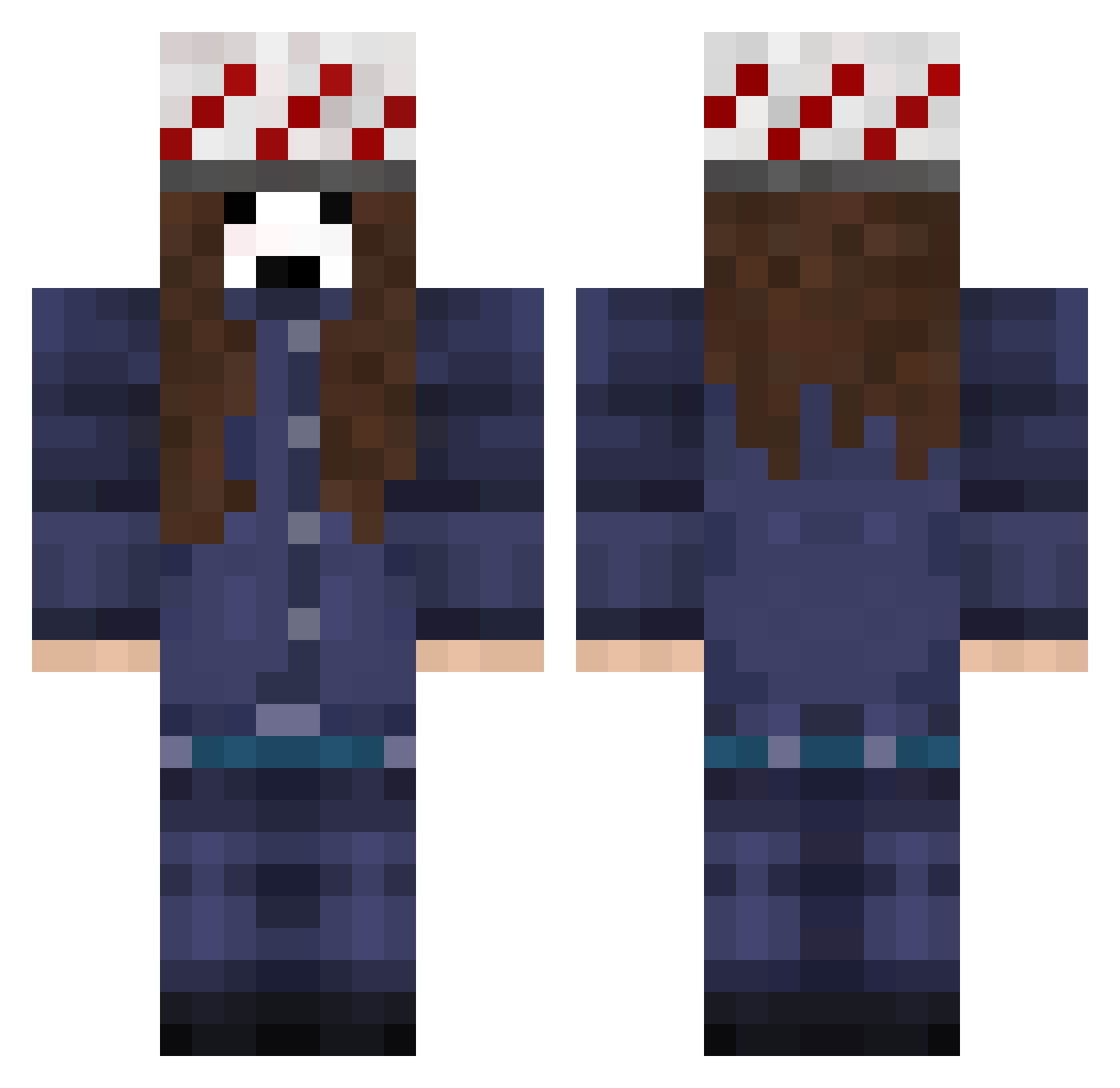 BielVeioGamer Minecraft skin, front and back view