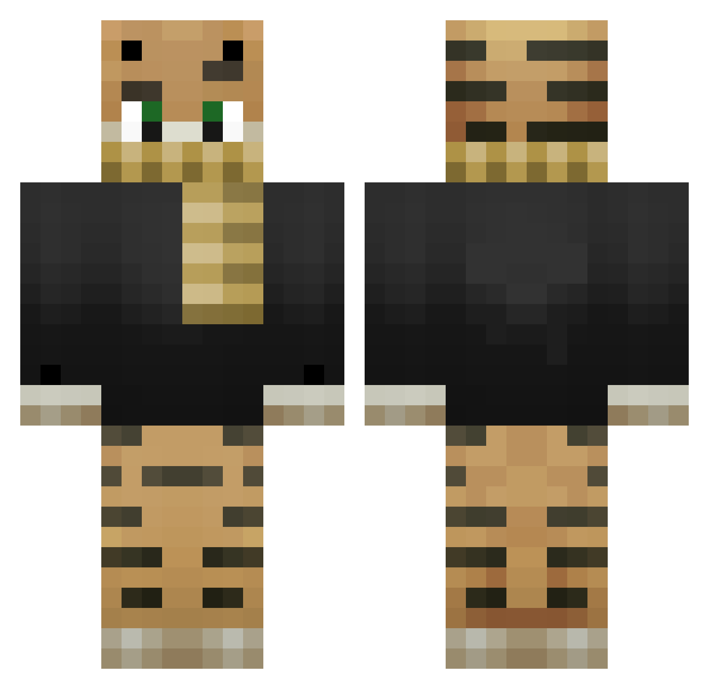 Sockets Minecraft skin, front and back view