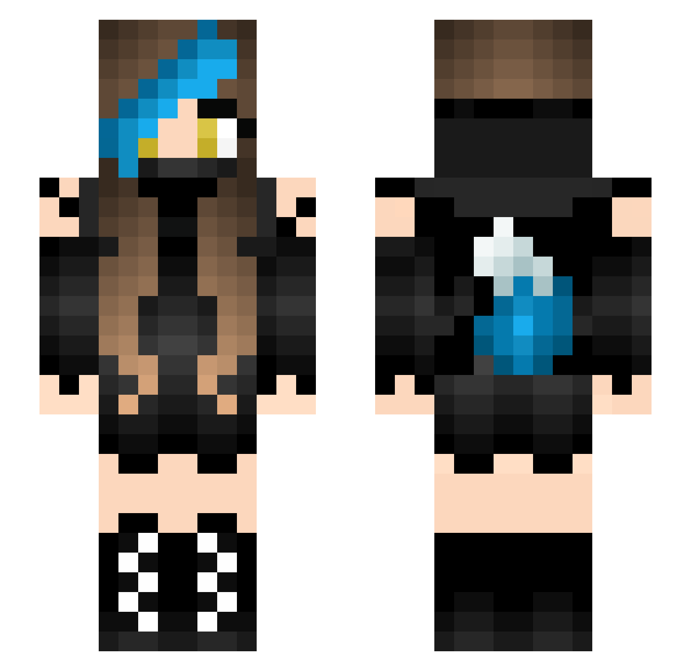 Danika Minecraft skin, front and back view