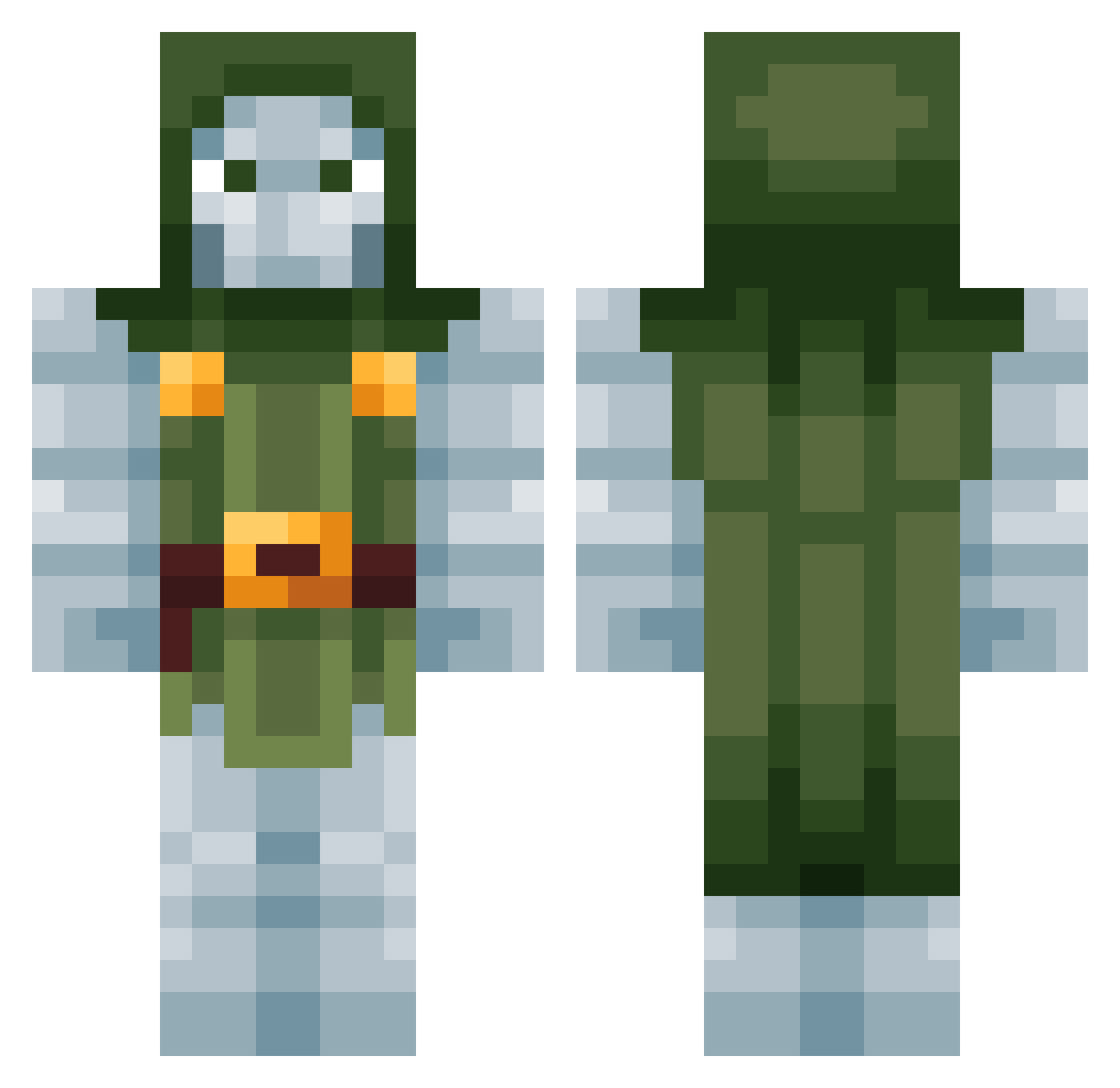 TheChildishSnake Minecraft skin, front and back view