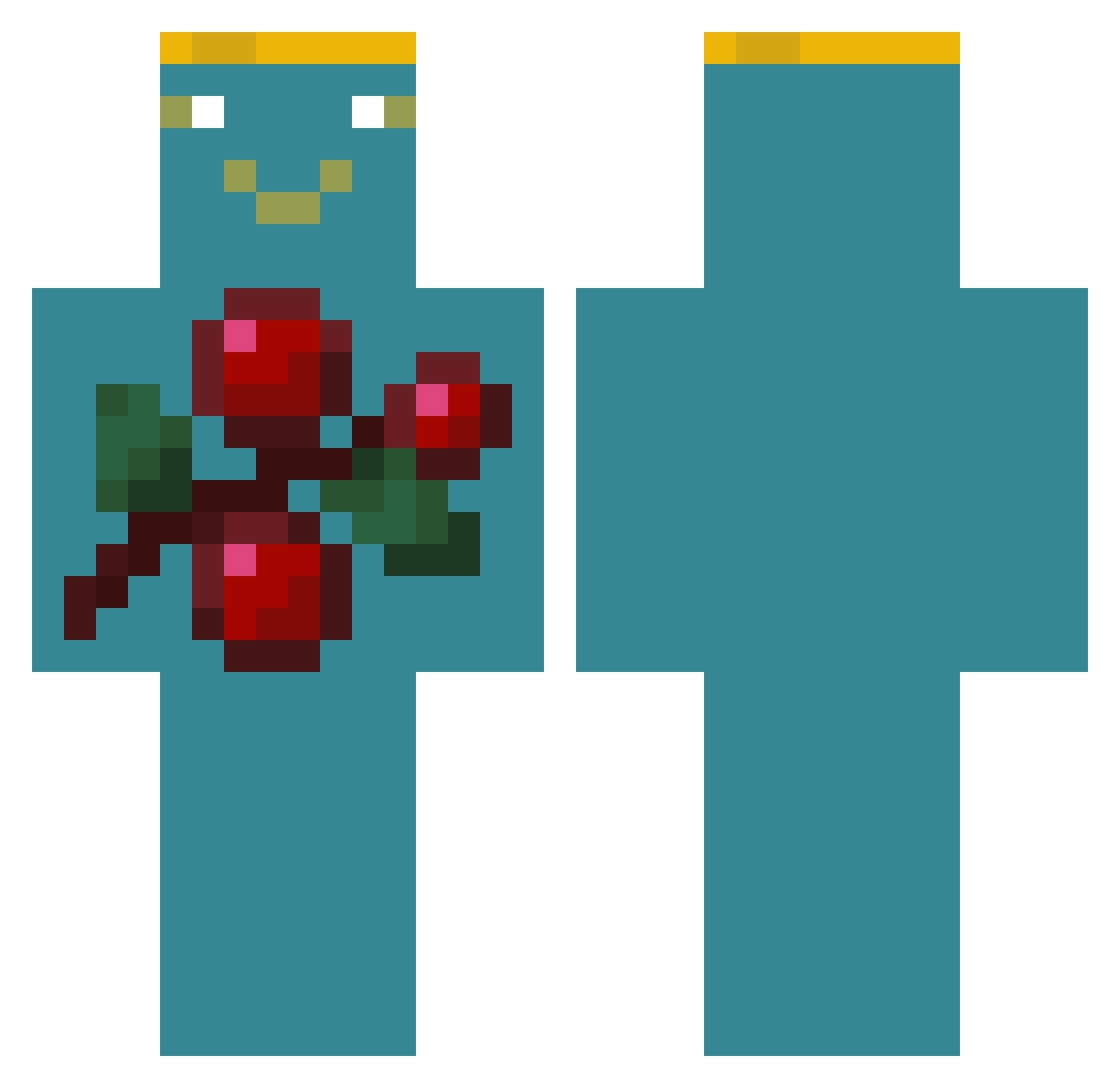 MilchKuh009 Minecraft skin, front and back view
