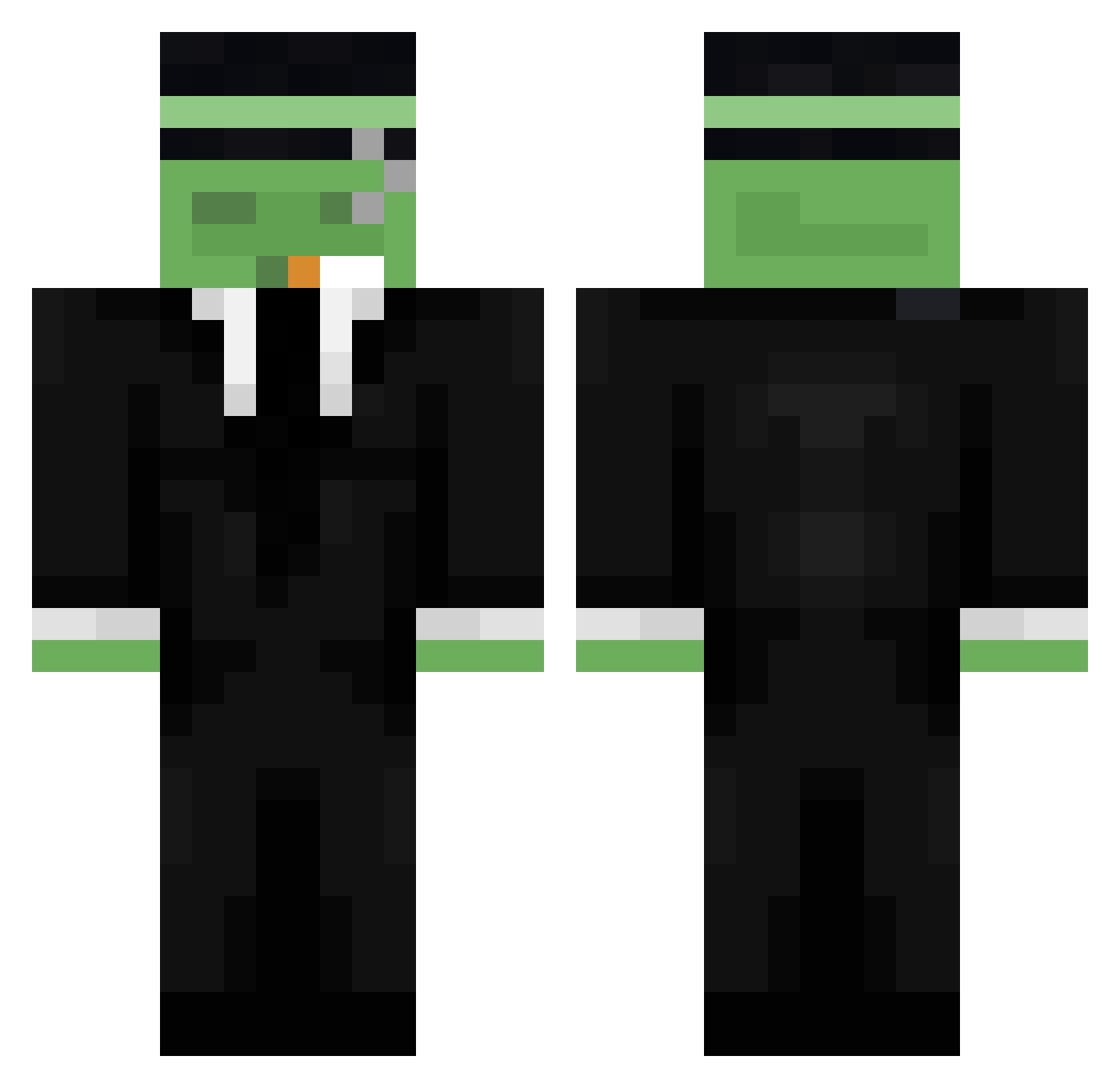 urielmeatball Minecraft skin, front and back view