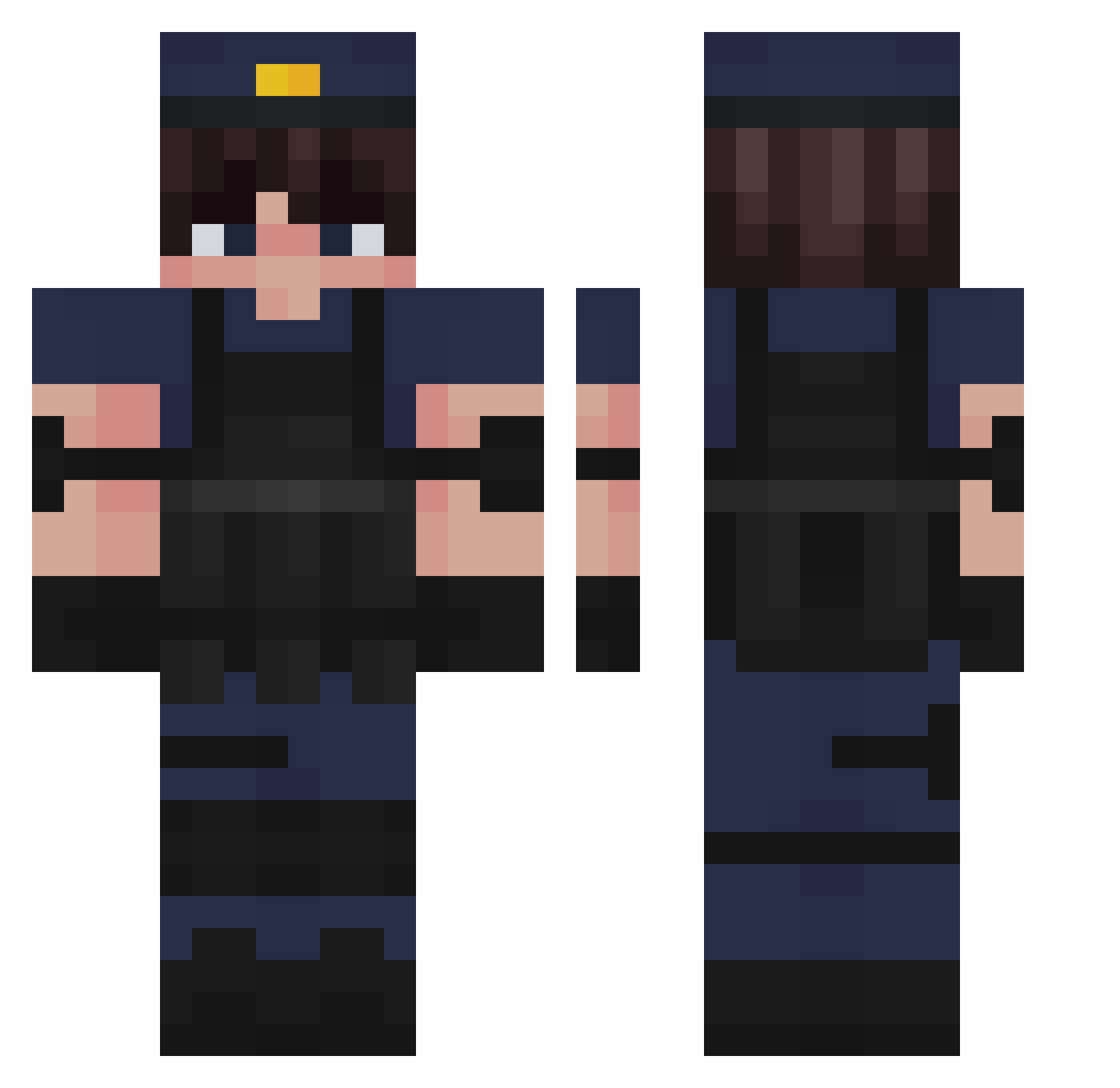 Lite_GG Minecraft skin, front and back view