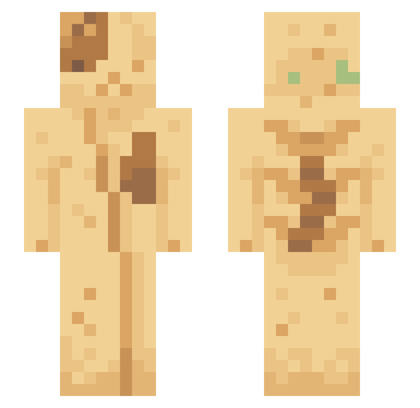 p0lkad0tluvr Minecraft skin, front and back view