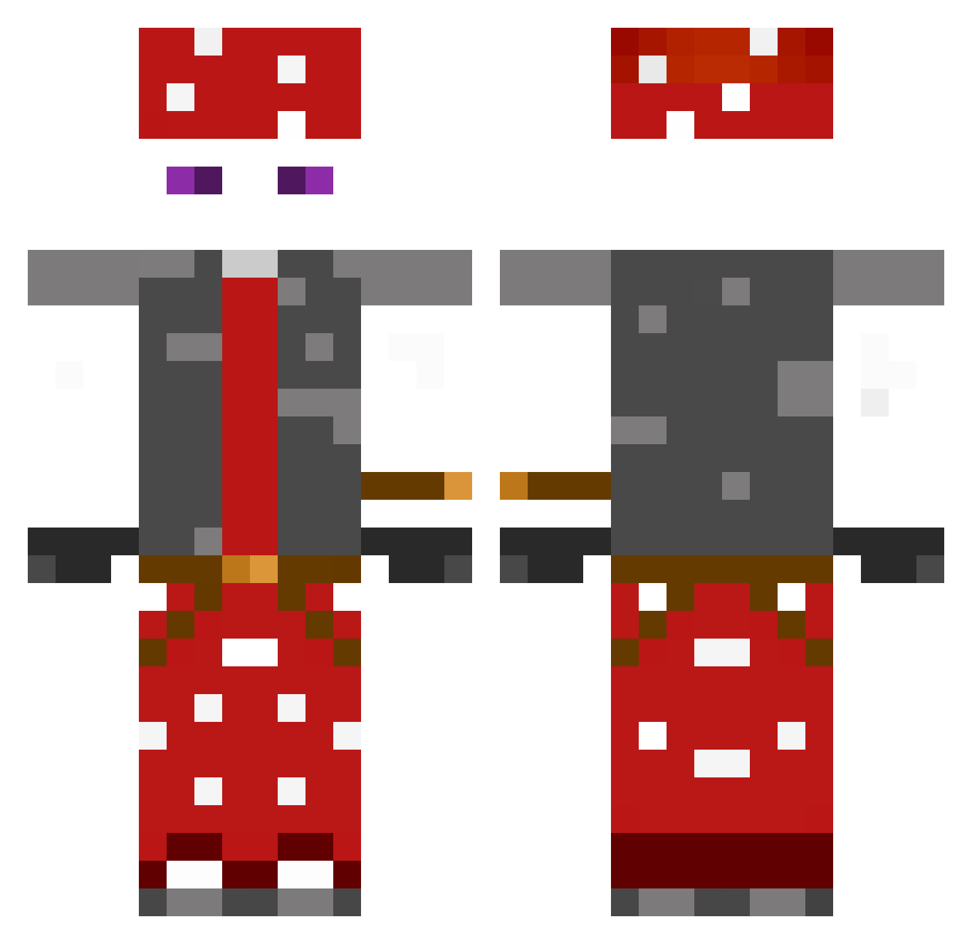 SroomLord Minecraft skin, front and back view