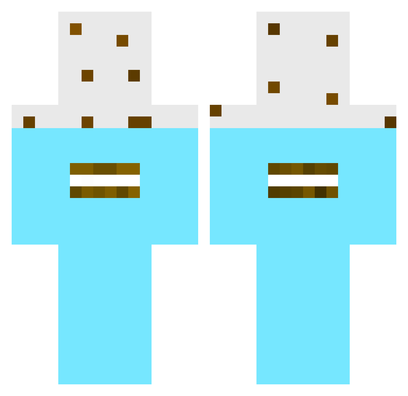 Guercos Minecraft skin, front and back view