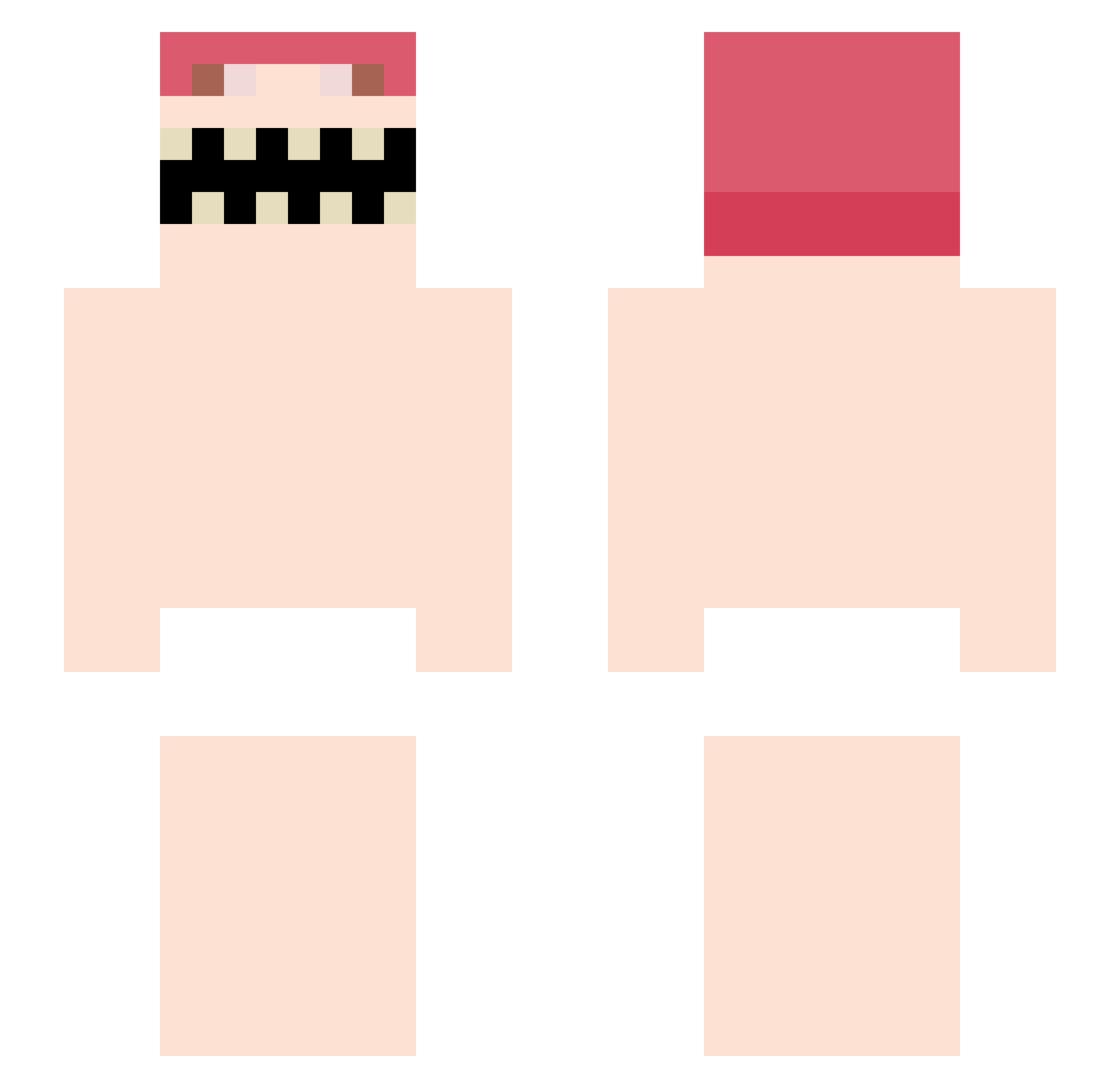 GothicCutie Minecraft skin, front and back view