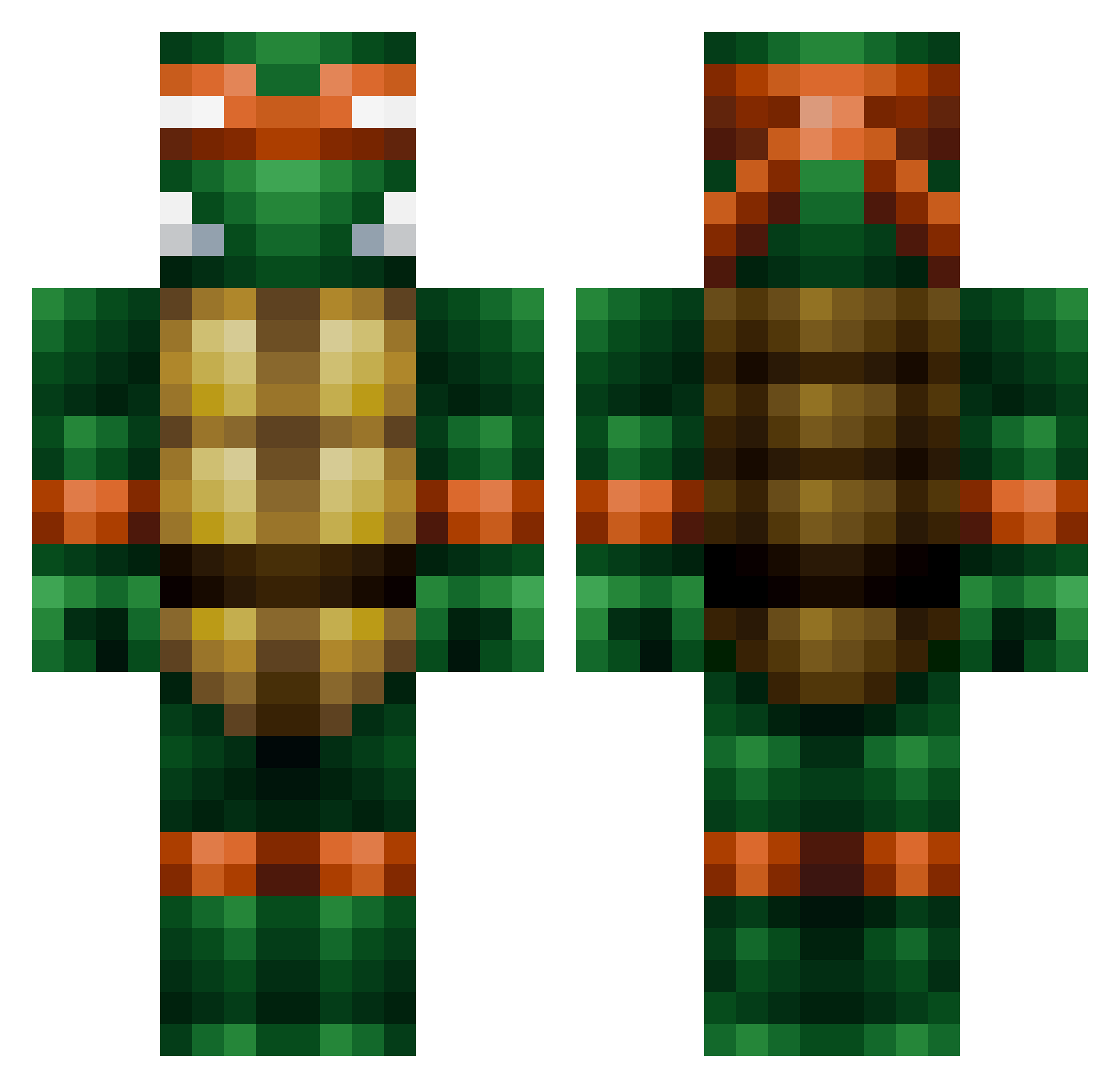 samot114 Minecraft skin, front and back view