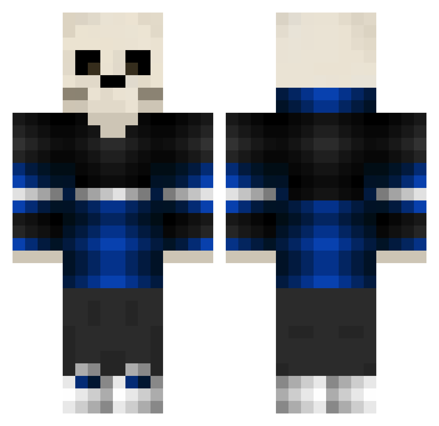 WiadDaLongweilig Minecraft skin, front and back view