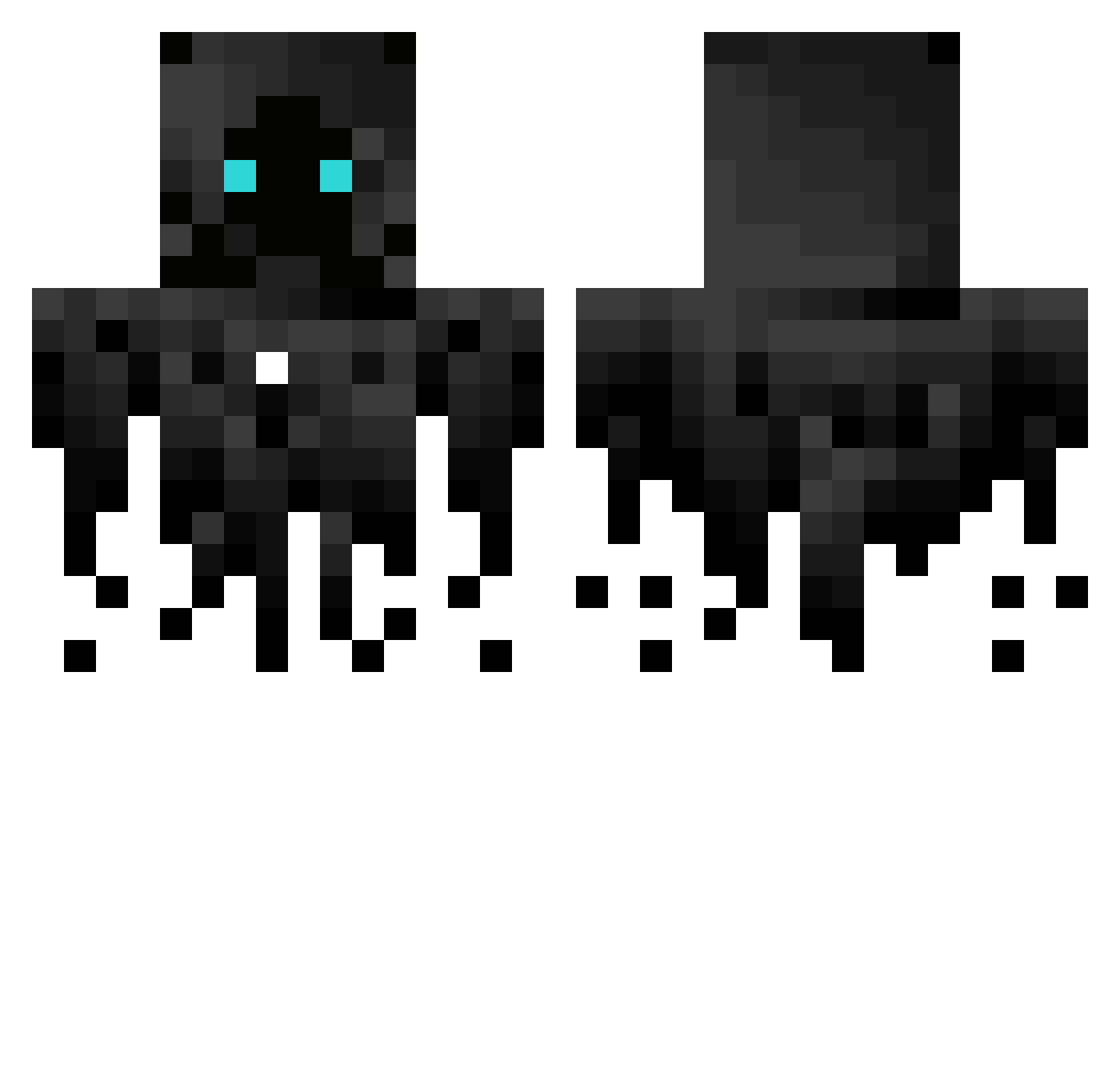 Akyiro Minecraft skin, front and back view