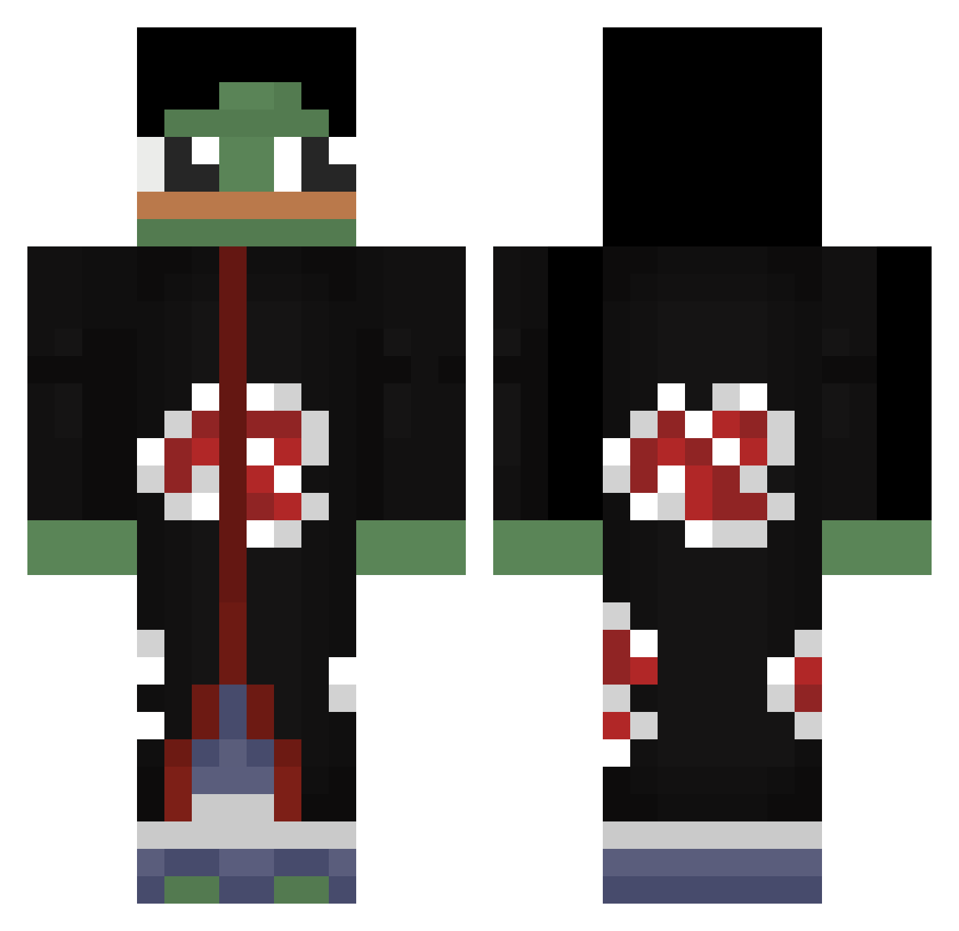 vxbn31 Minecraft skin, front and back view