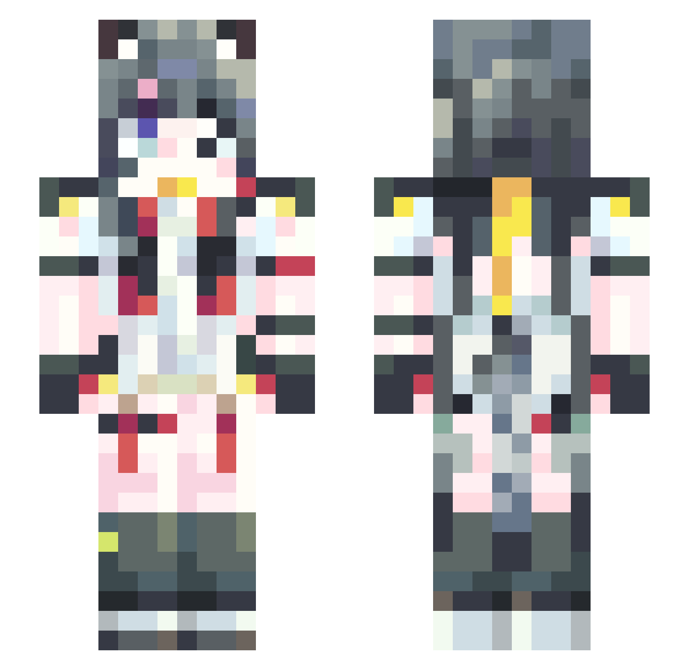 RaphaelCOCO Minecraft skin, front and back view