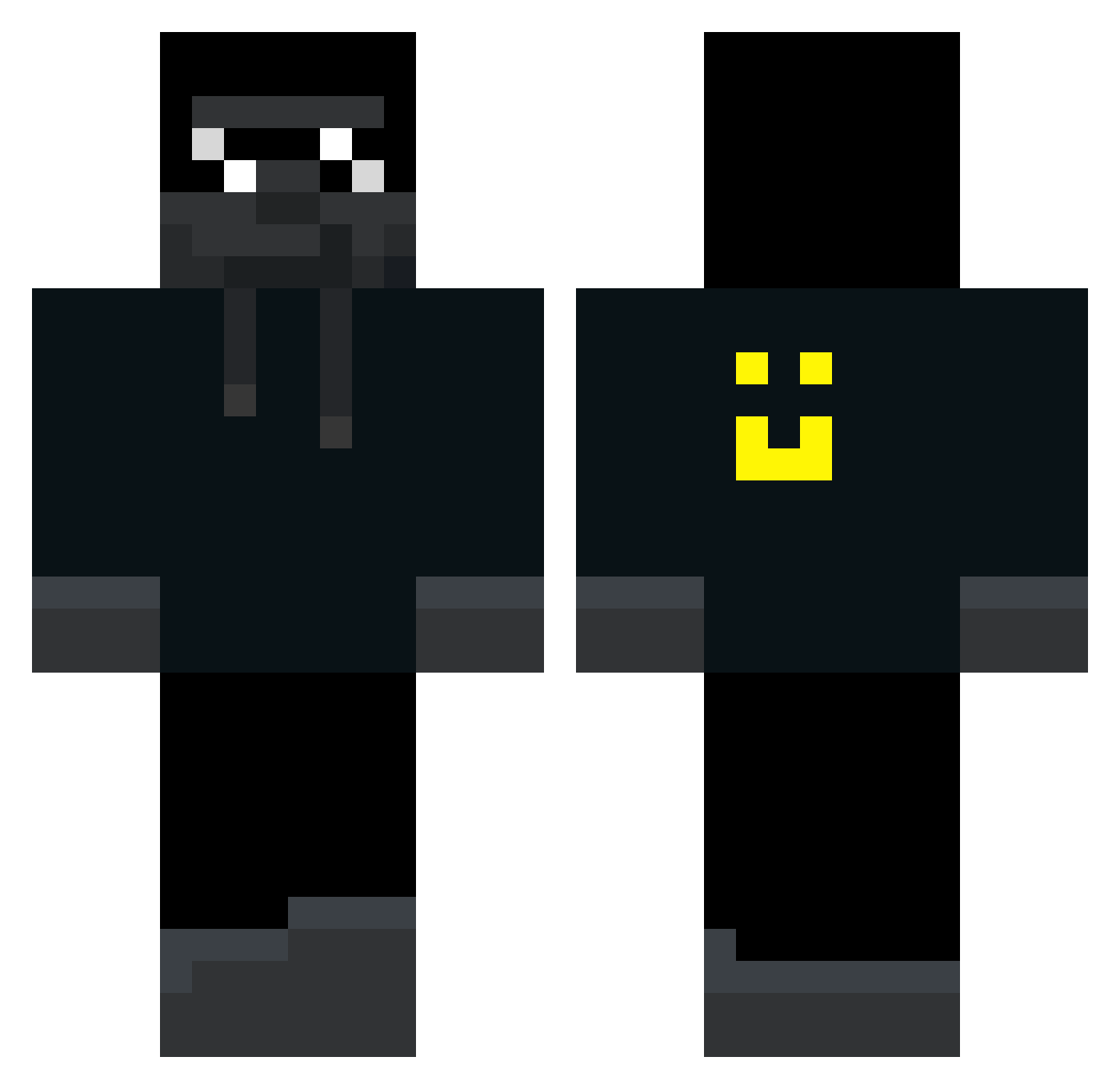 iQuesito Minecraft skin, front and back view
