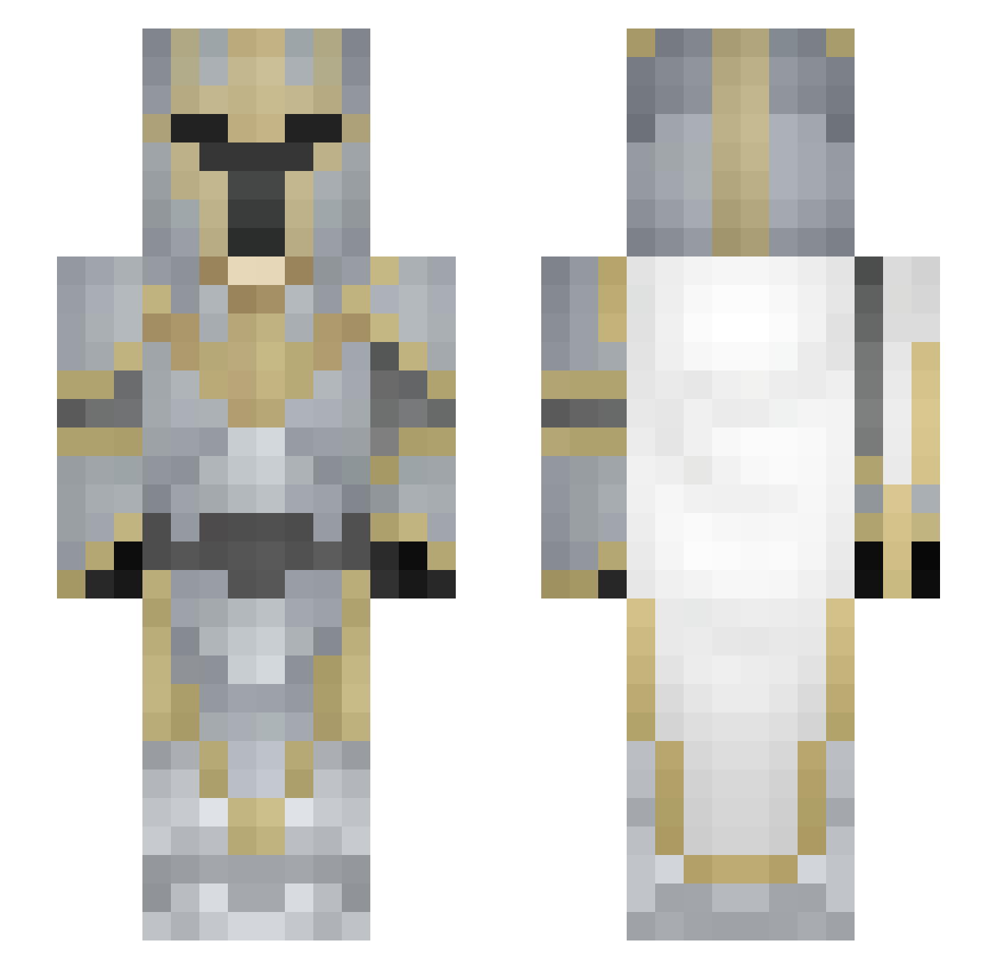 Xx_Mervyn_xX Minecraft skin, front and back view