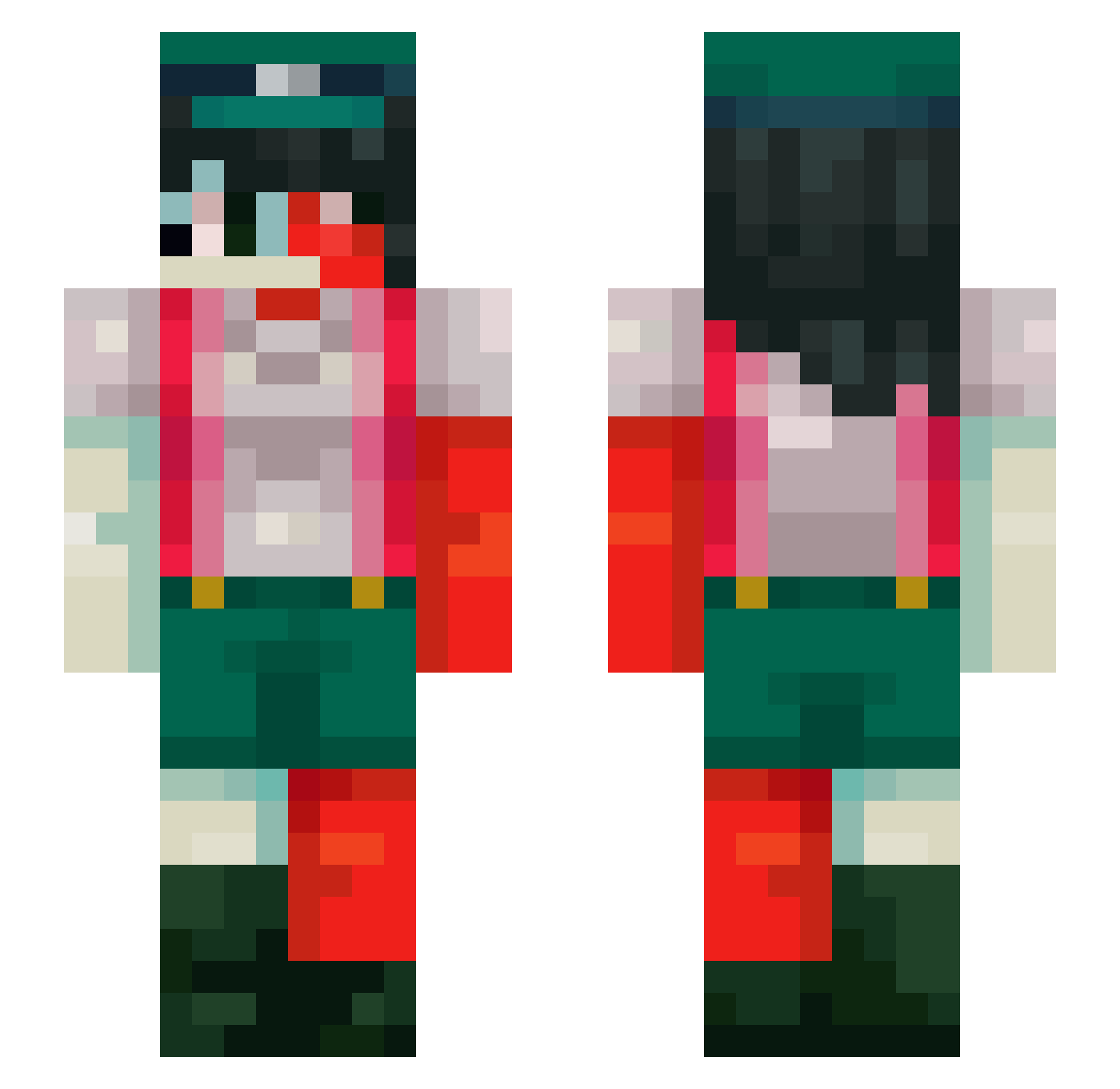 manuxeto33 Minecraft skin, front and back view