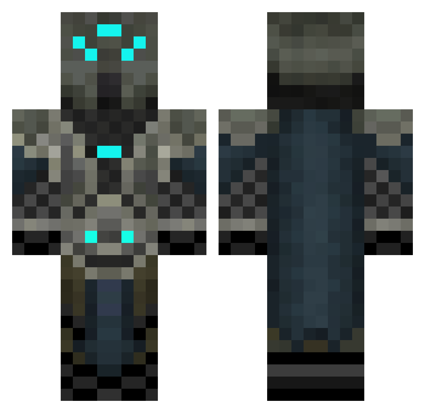 cedric01 Minecraft skin, front and back view