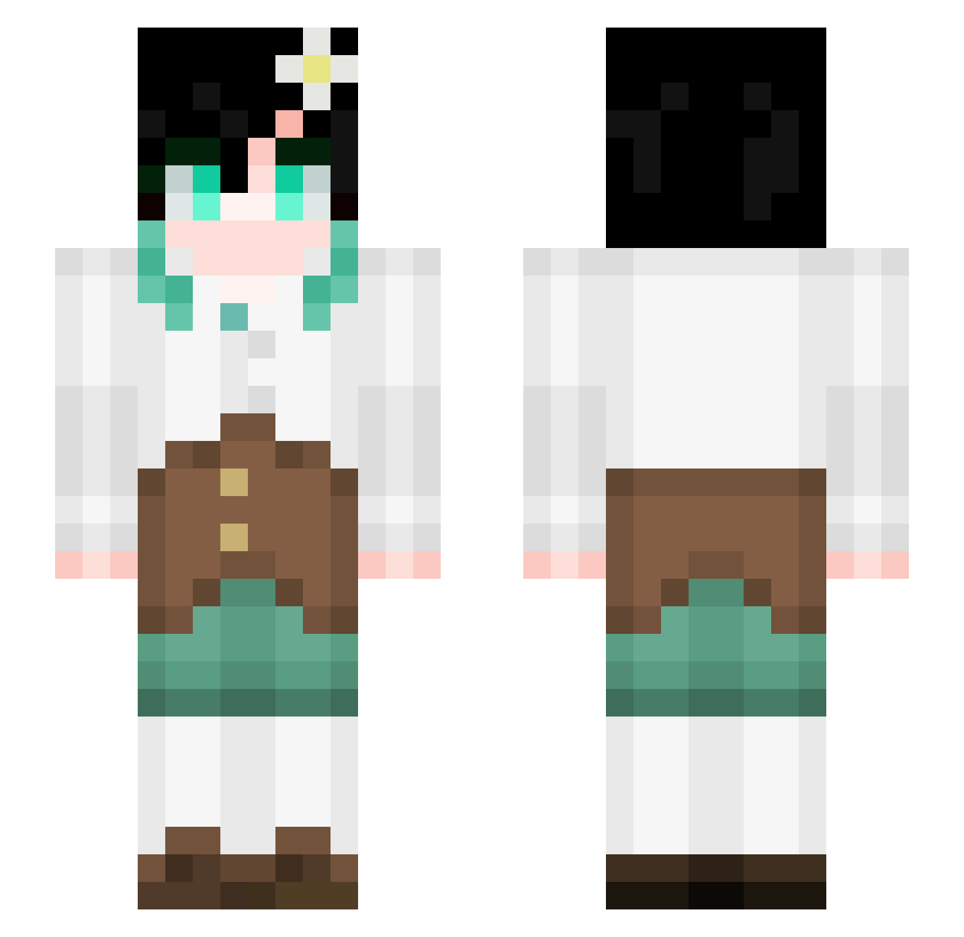 WestfyStraits Minecraft skin, front and back view