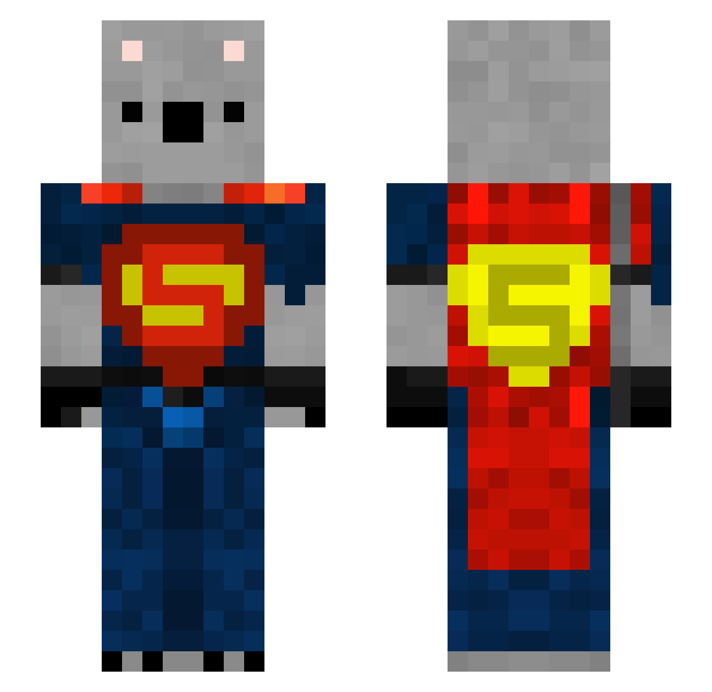 KoalaBroz Minecraft skin, front and back view