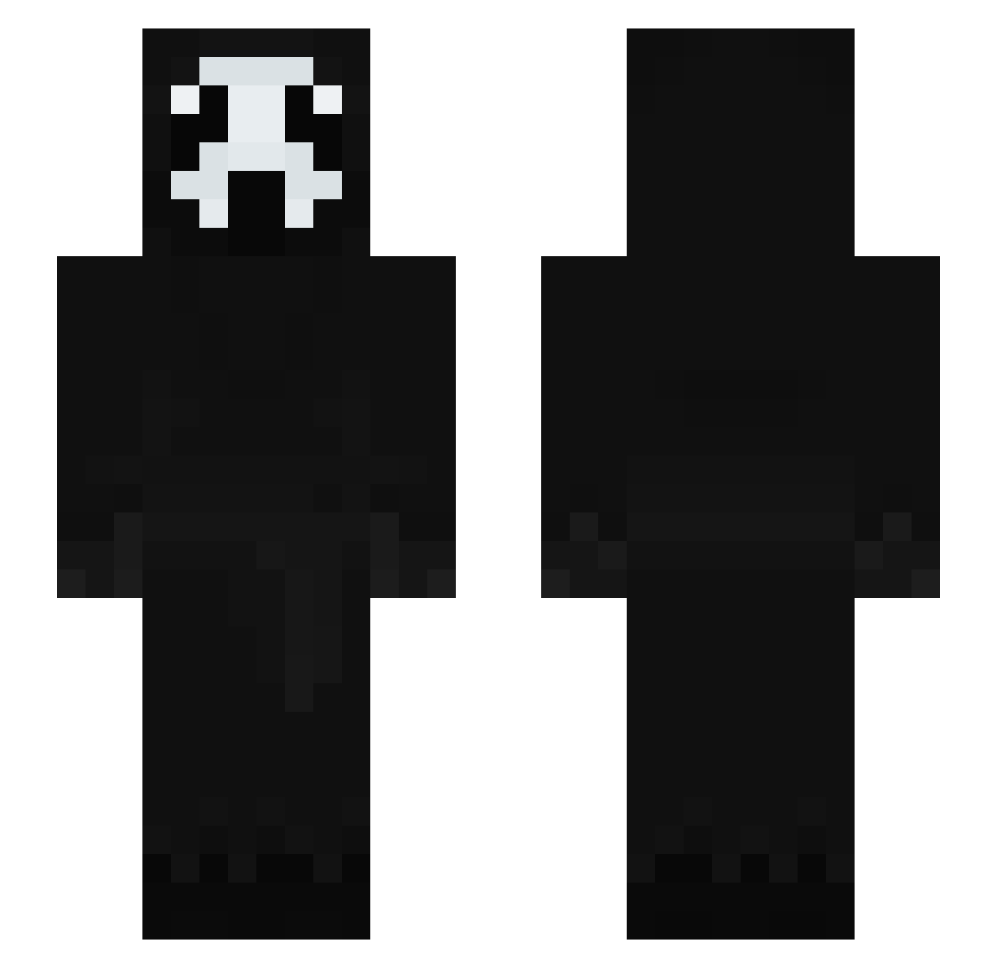 Flipperrrrrrr Minecraft skin, front and back view