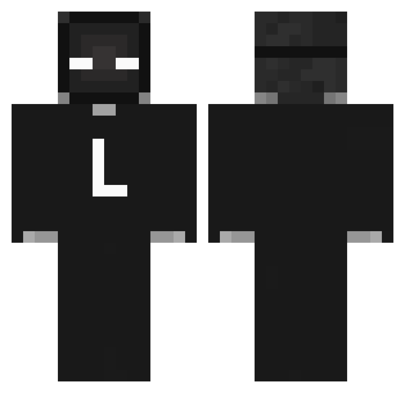 Lyl_Sat Minecraft skin, front and back view