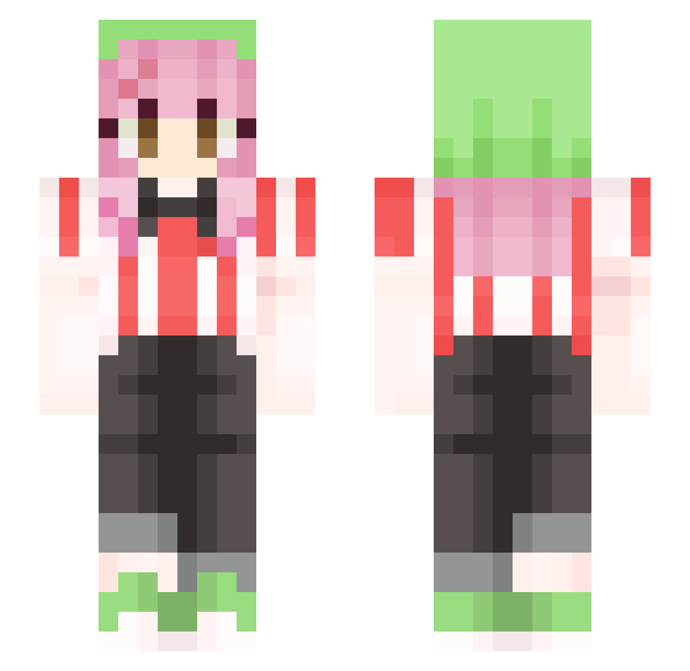 vineplant Minecraft skin, front and back view