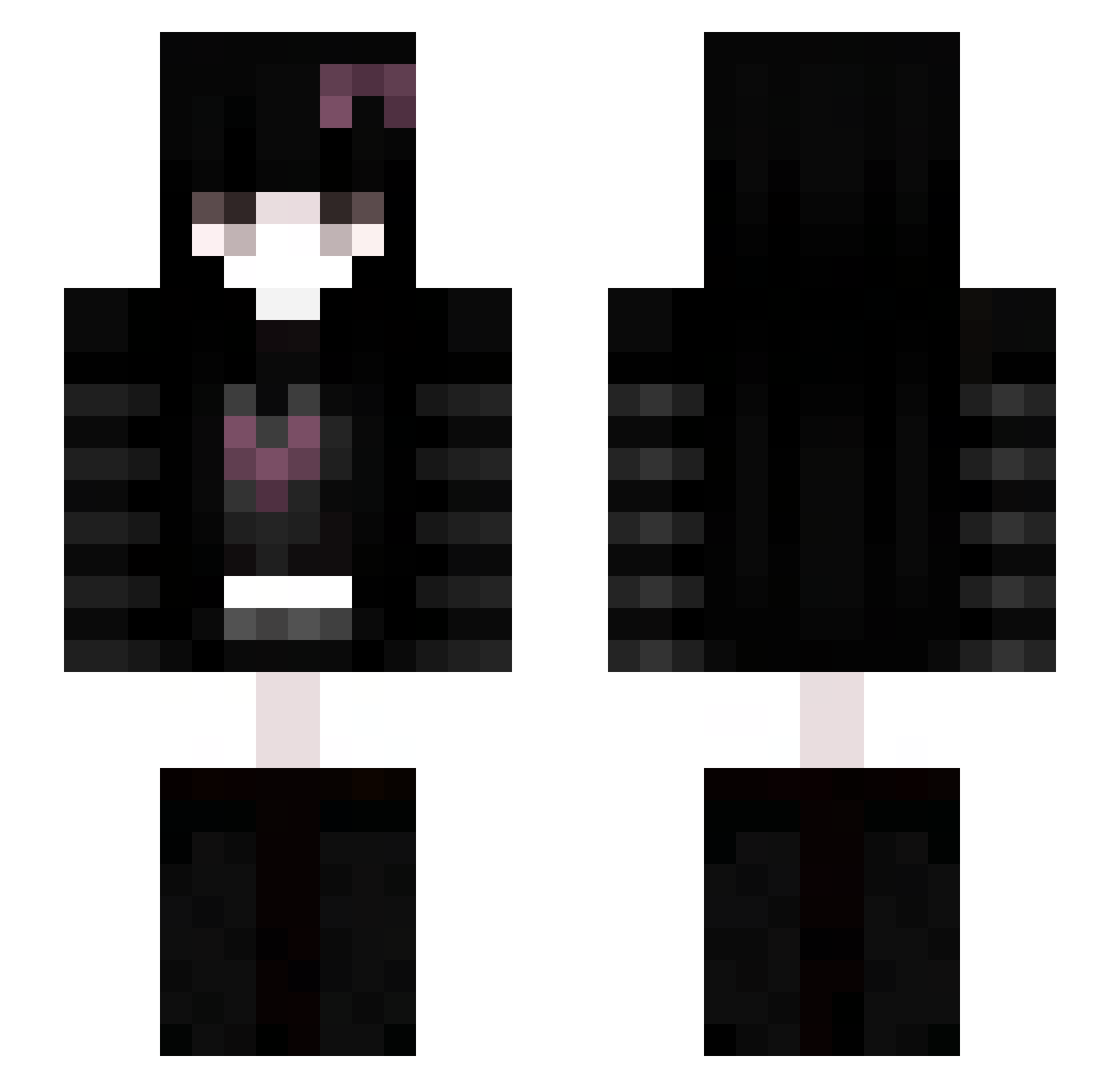 uzkks Minecraft skin, front and back view