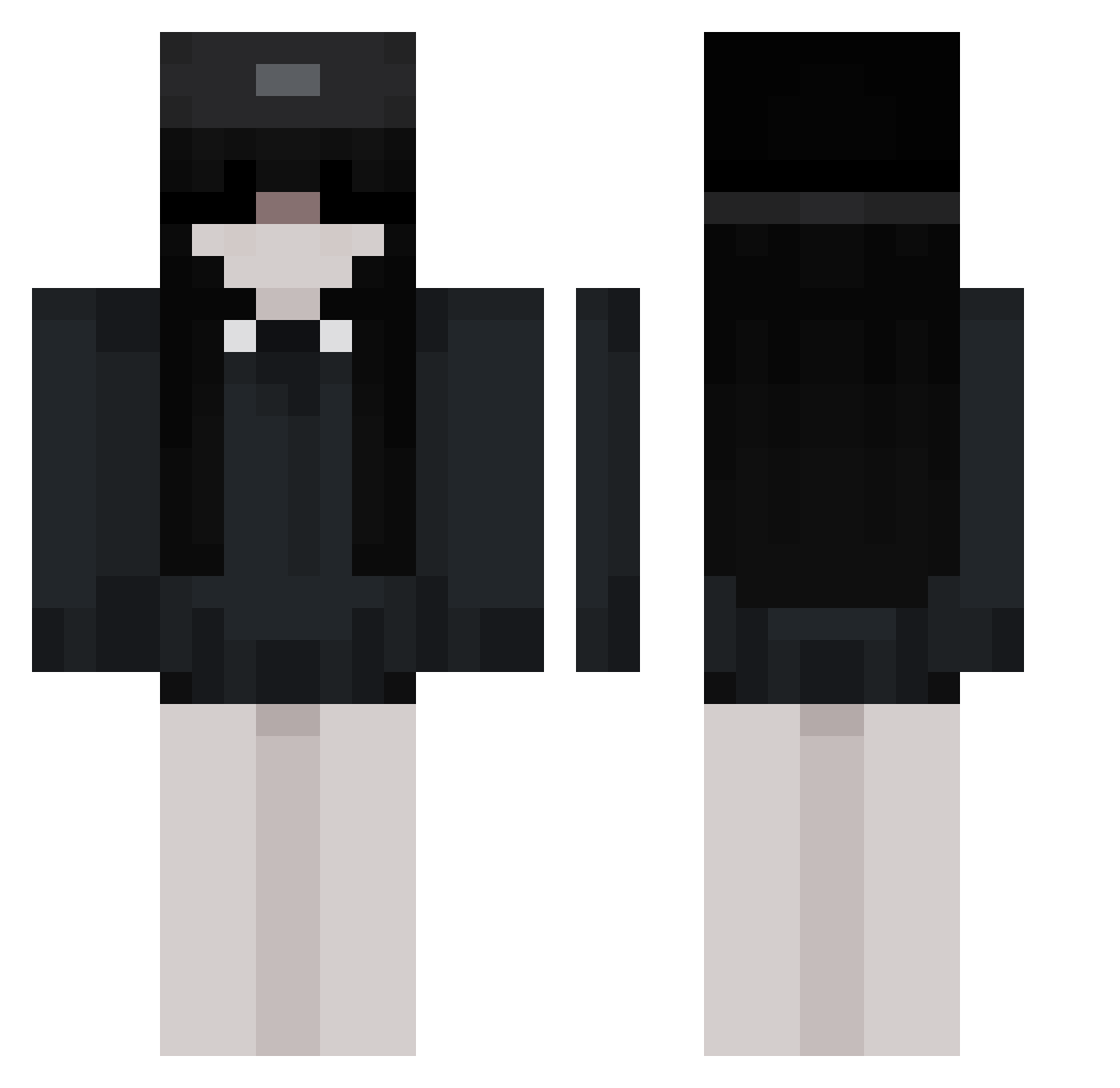 viws Minecraft skin, front and back view