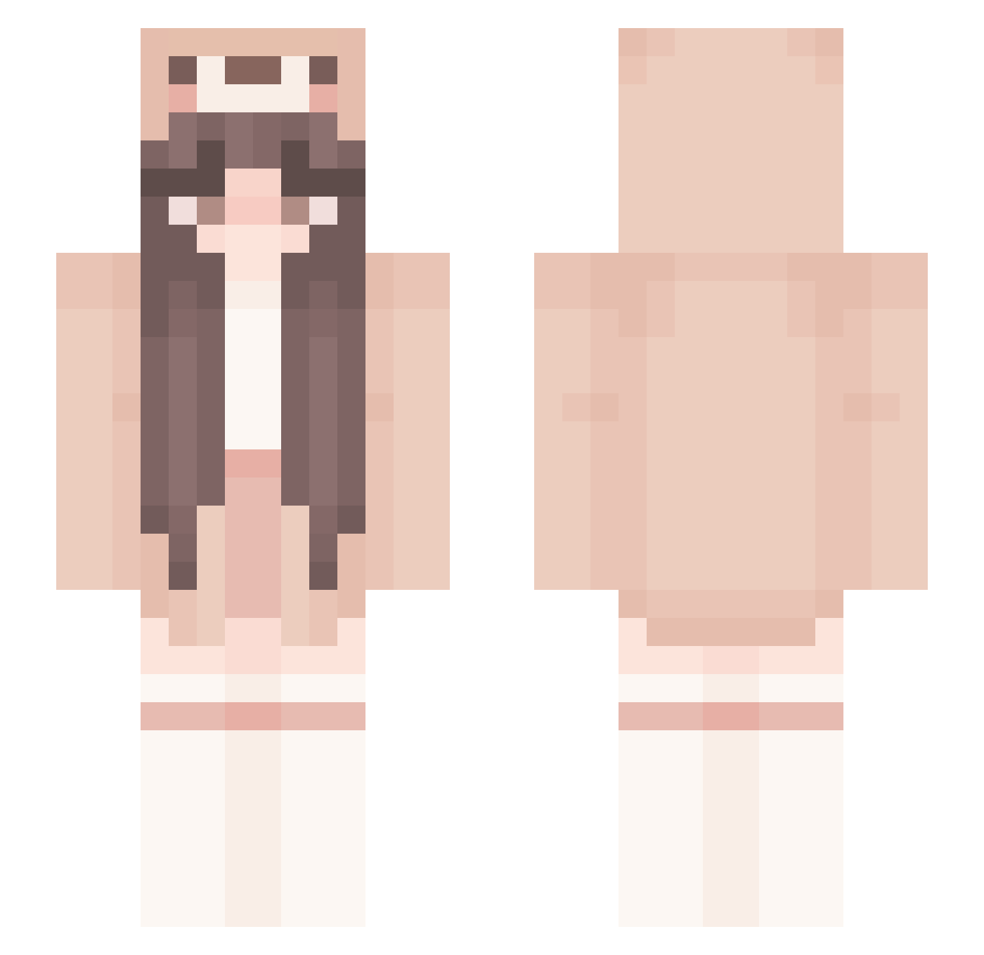 xForgiven Minecraft skin, front and back view