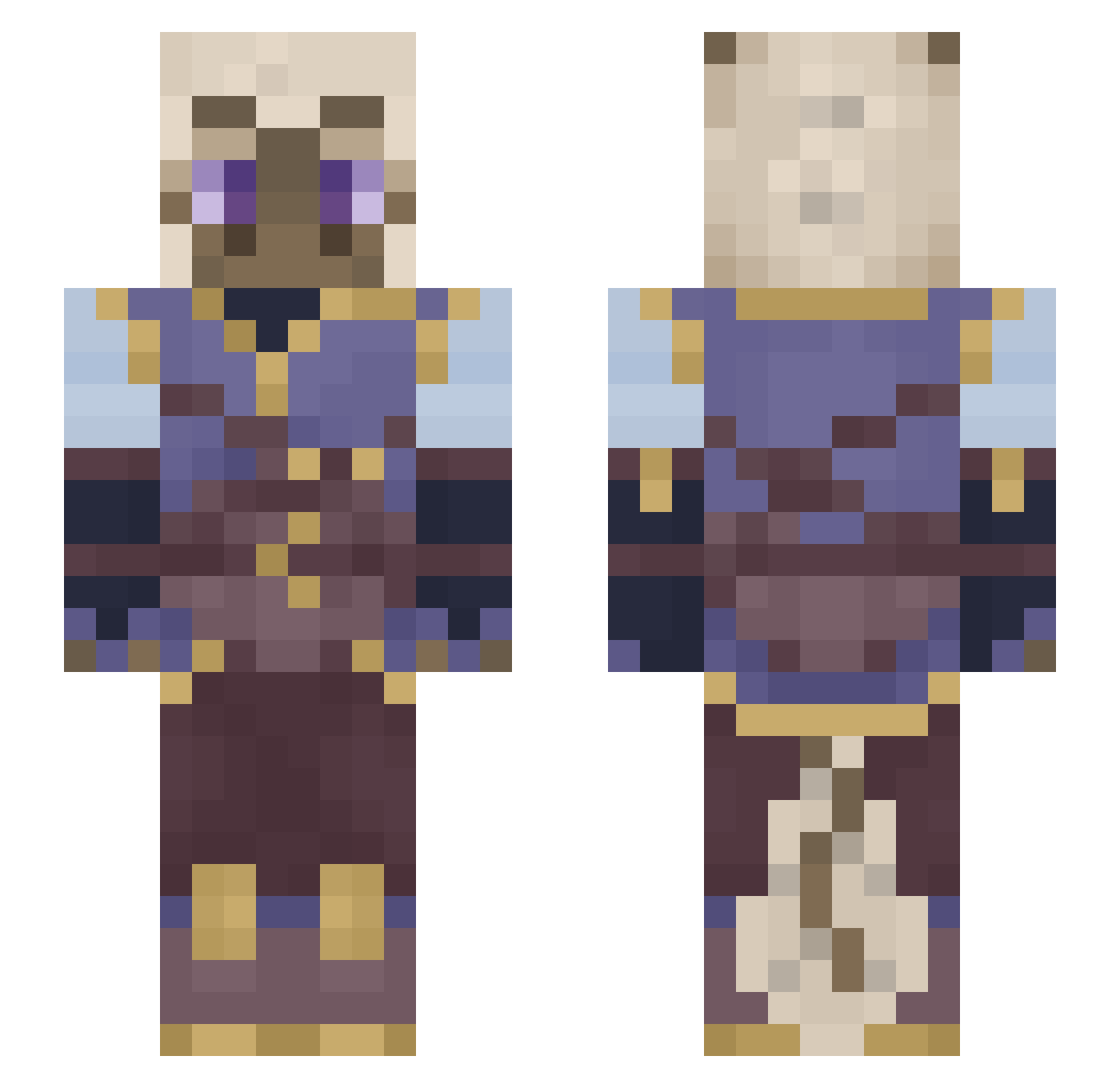 Vepkhia Minecraft skin, front and back view