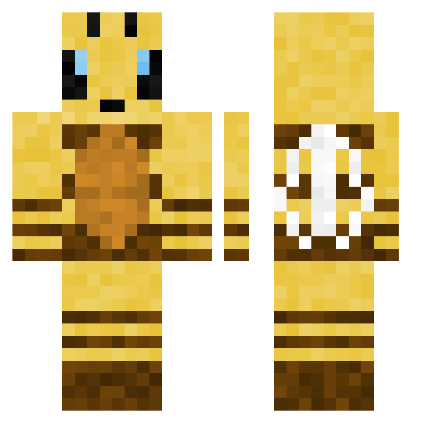 1Squeaky Minecraft skin, front and back view