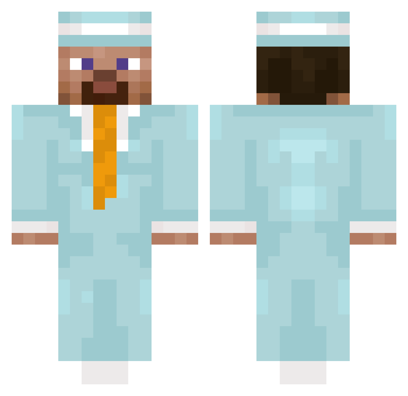 Ryogeki Minecraft skin, front and back view