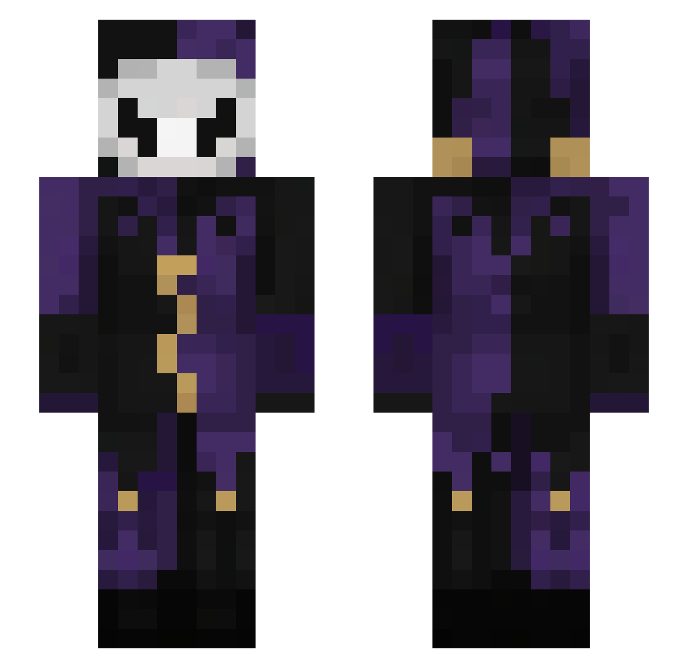 sera_off Minecraft skin, front and back view