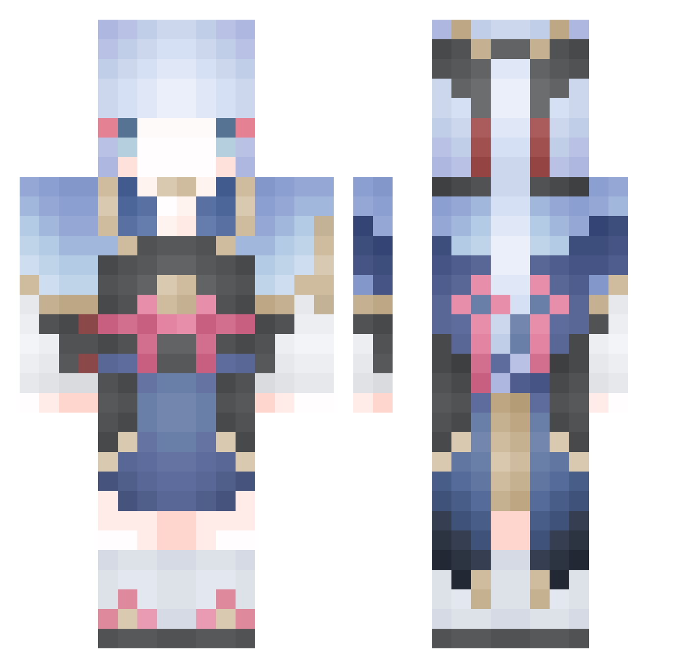lunar_7033 Minecraft skin, front and back view