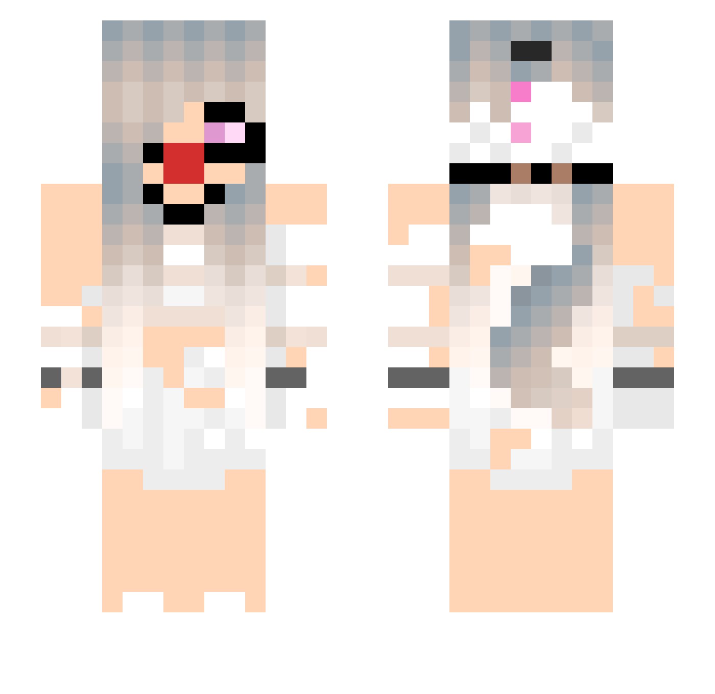 Sosil1 Minecraft skin, front and back view