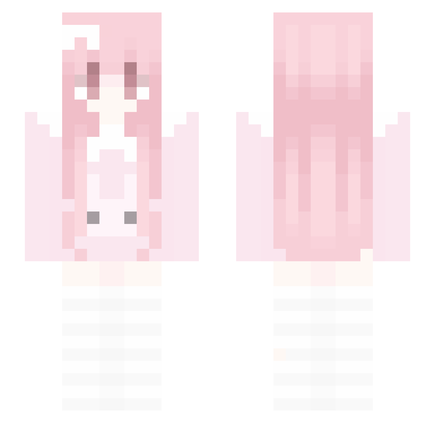 XzoriaLeaf Minecraft skin, front and back view