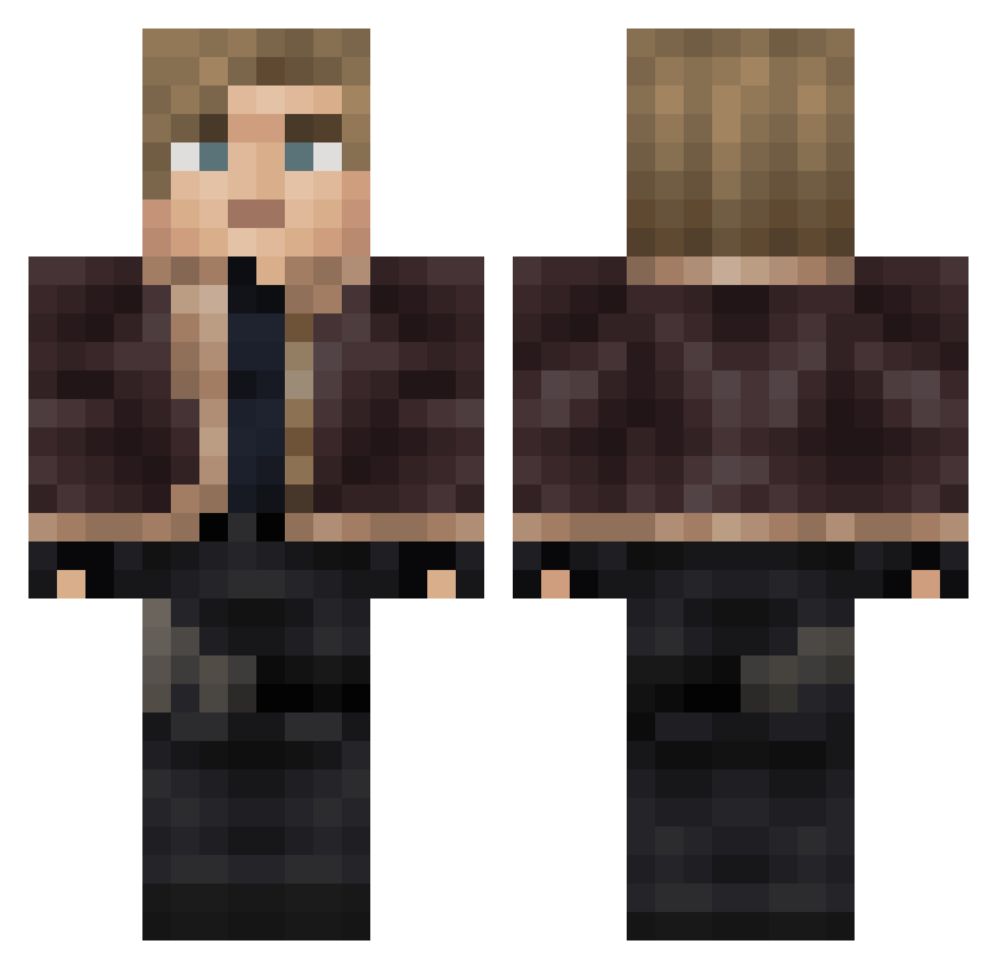 connera03 Minecraft skin, front and back view