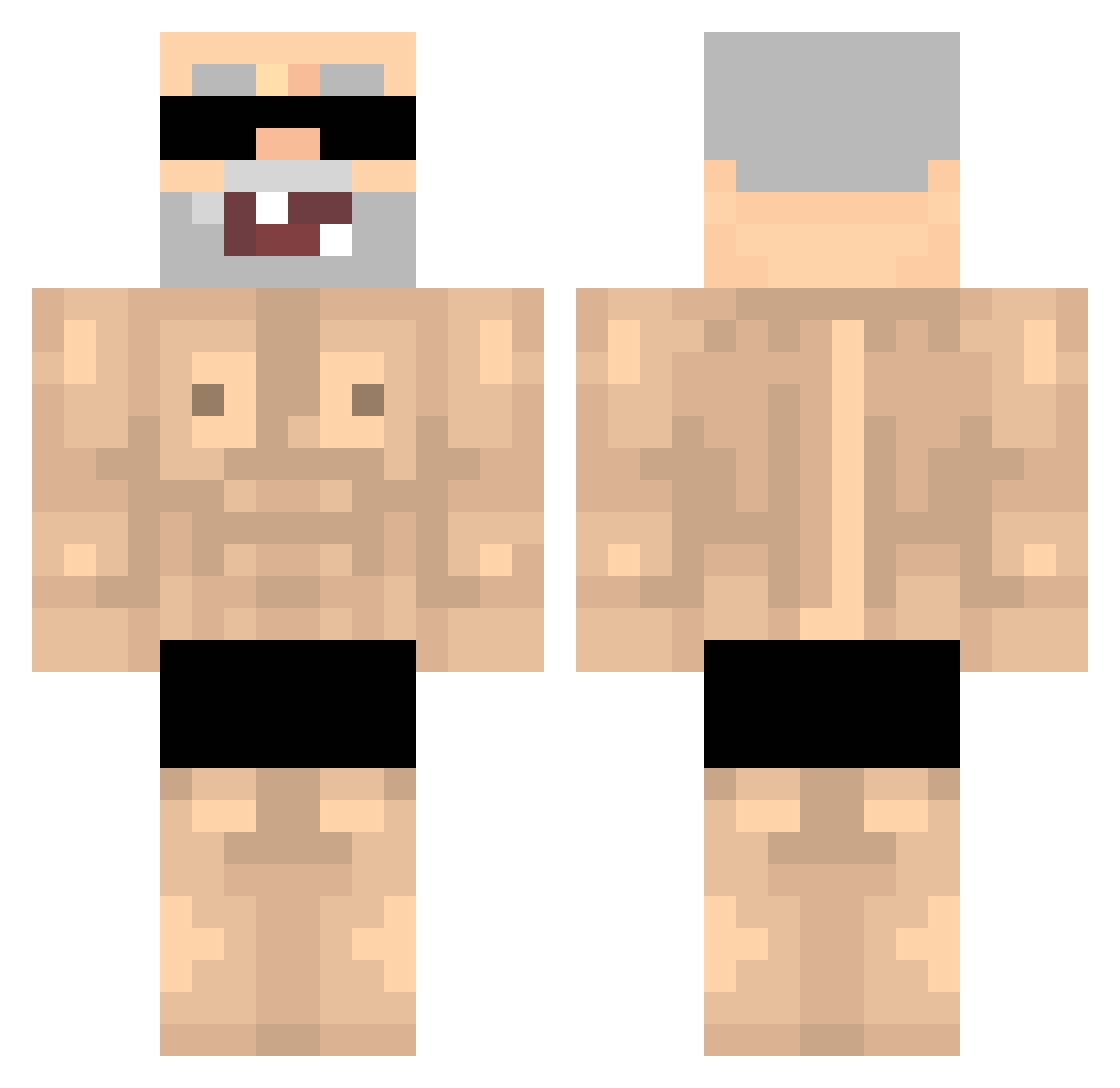 Mr_Coster Minecraft skin, front and back view