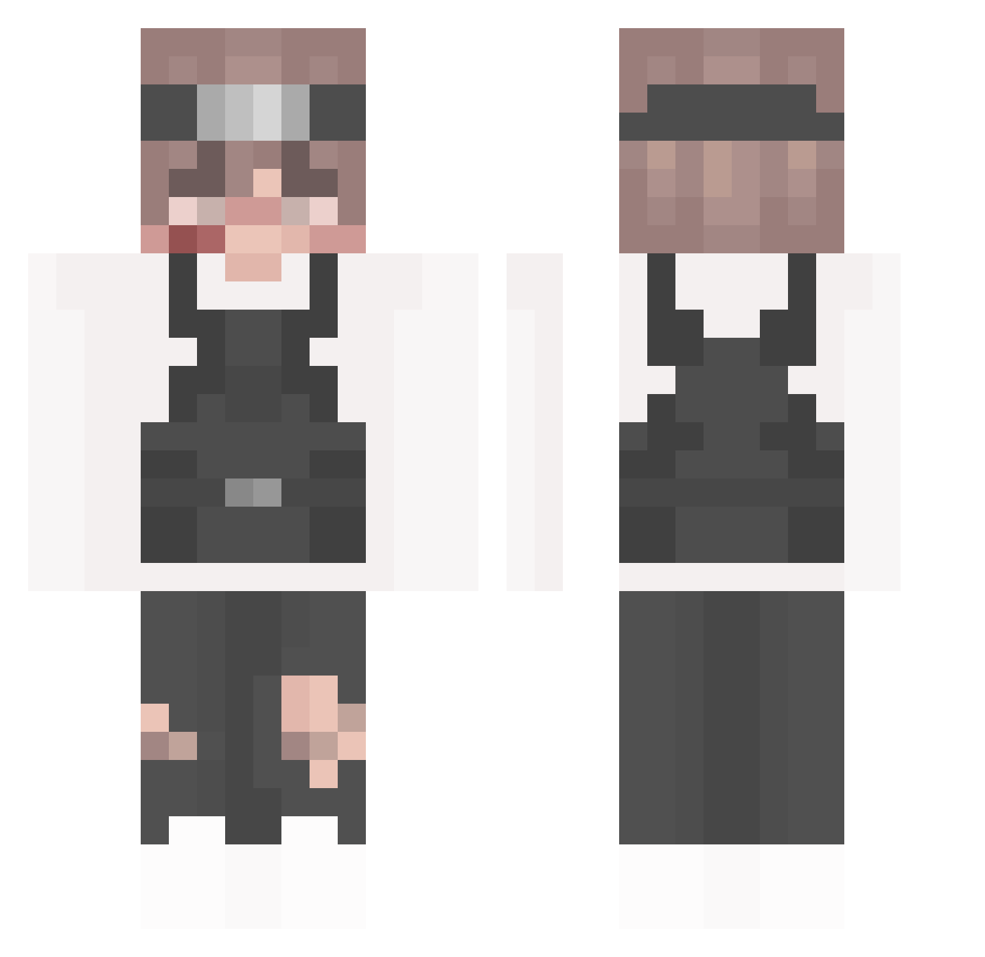uhh_ Minecraft skin, front and back view
