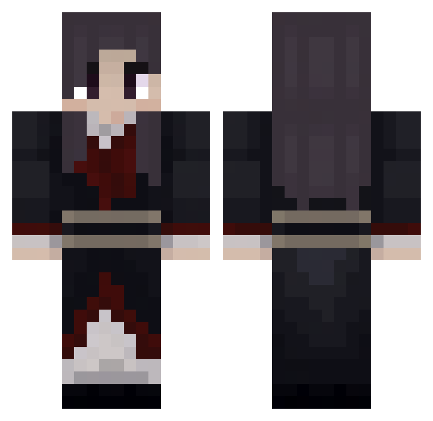 brch Minecraft skin, front and back view